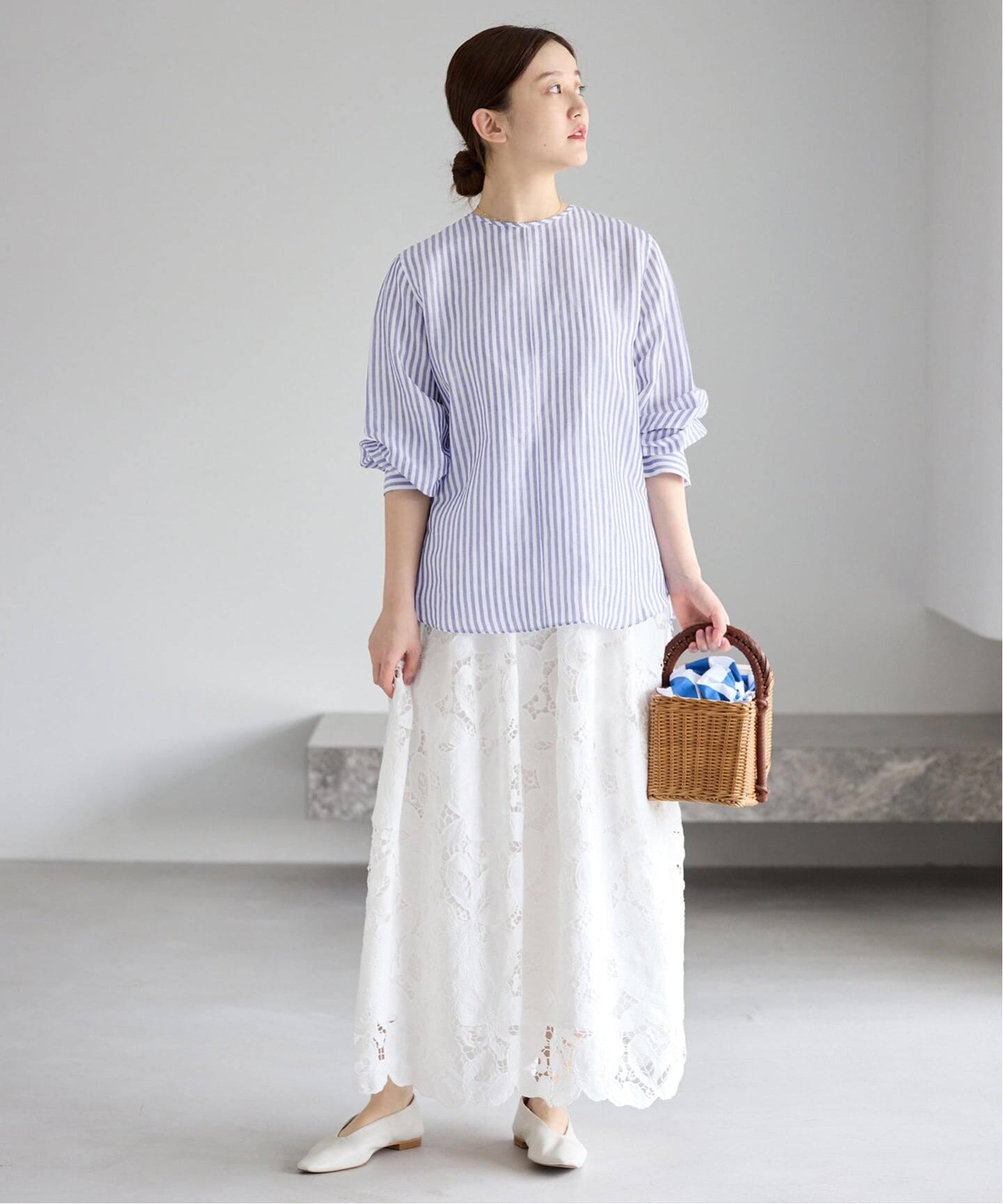 新色/WEB限定/追加2予約》ラミーリヨセルノーカラーブラウス（シャツ