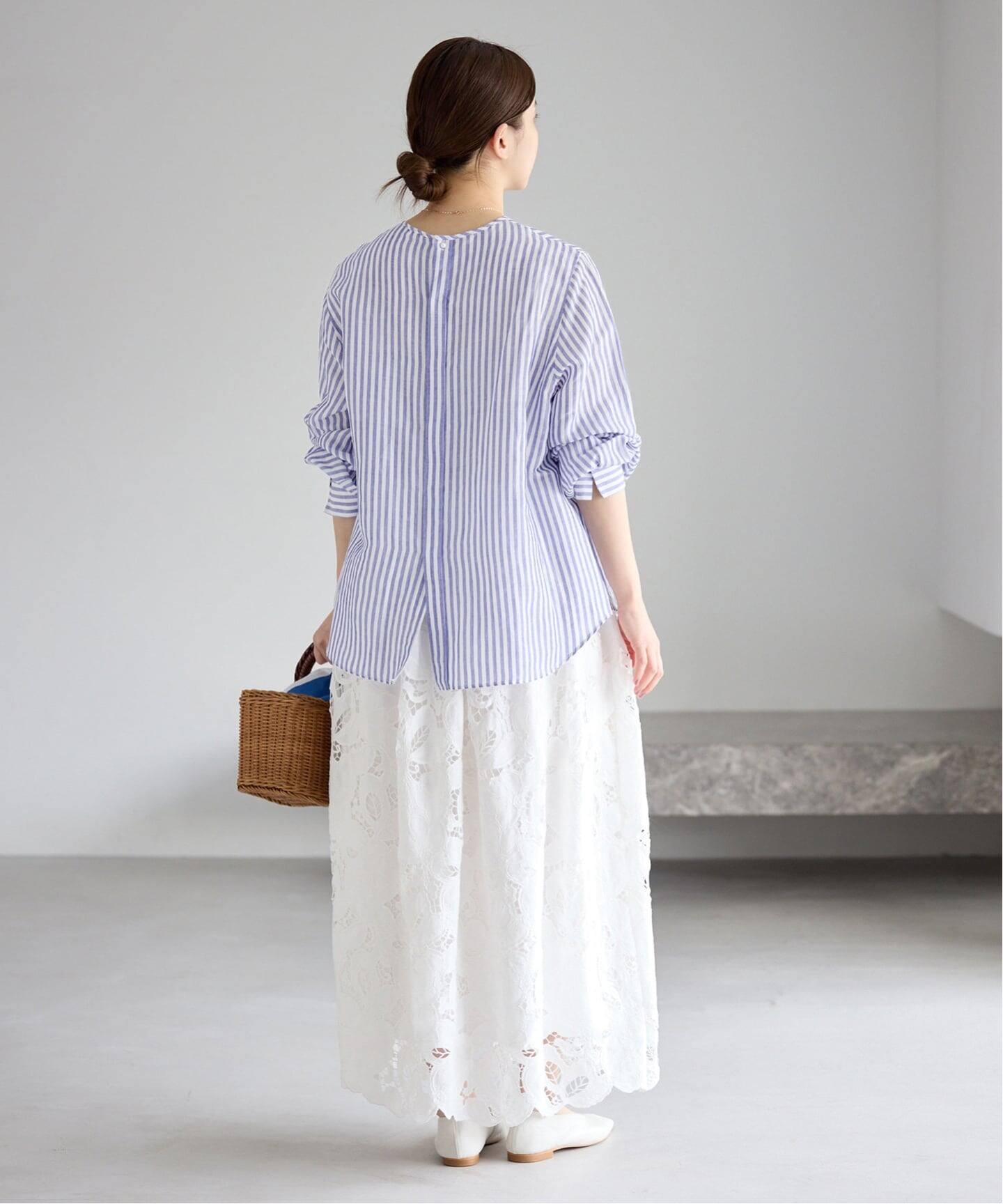 新色/WEB限定/追加2予約》ラミーリヨセルノーカラーブラウス（シャツ