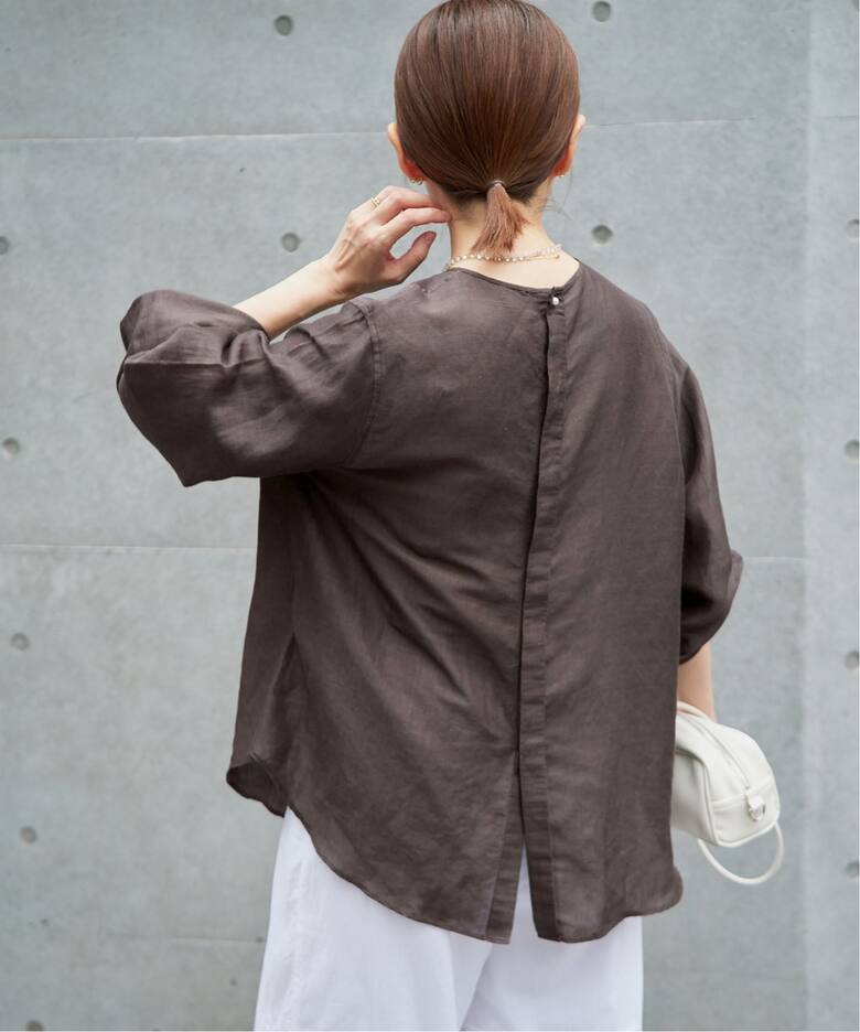 新色/WEB限定/追加3》ラミーリヨセルノーカラーブラウス（シャツ 