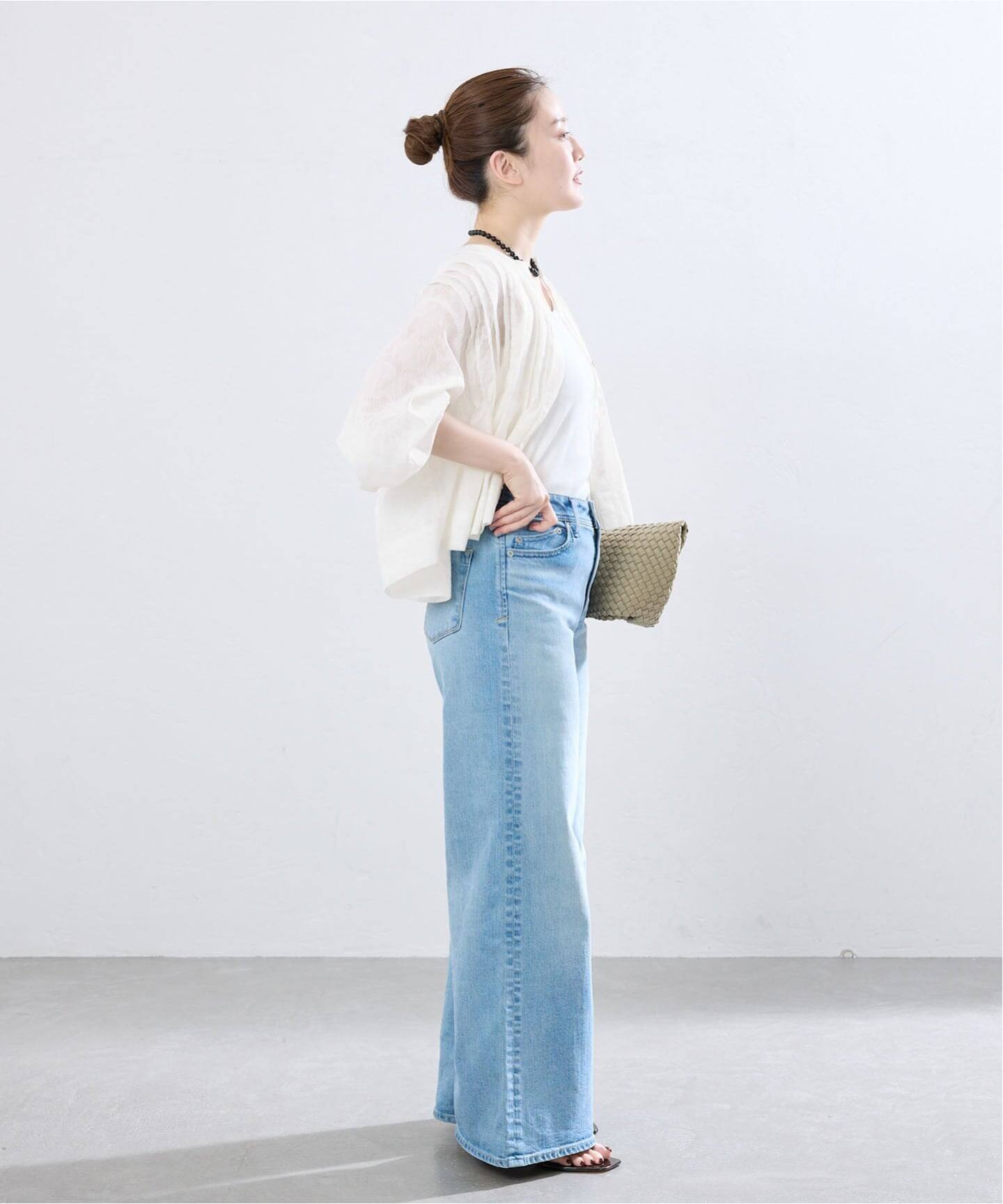 ERI○* 　24AW イエナ　フクレジャガードキャミトップブラウス シアージャガードタックブラウス（シャツ／ブラウス）｜IENA（イエナ