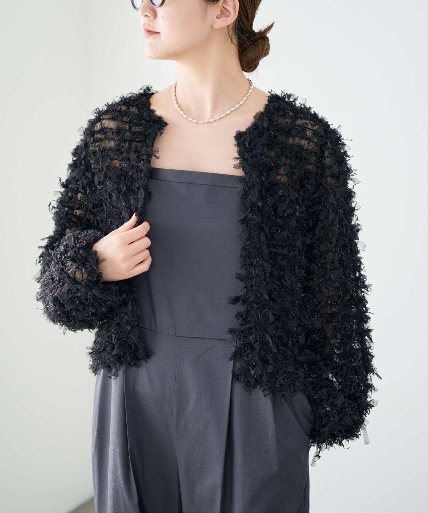 追加予約》チュールテープ カーディガン（カーディガン）｜IENA