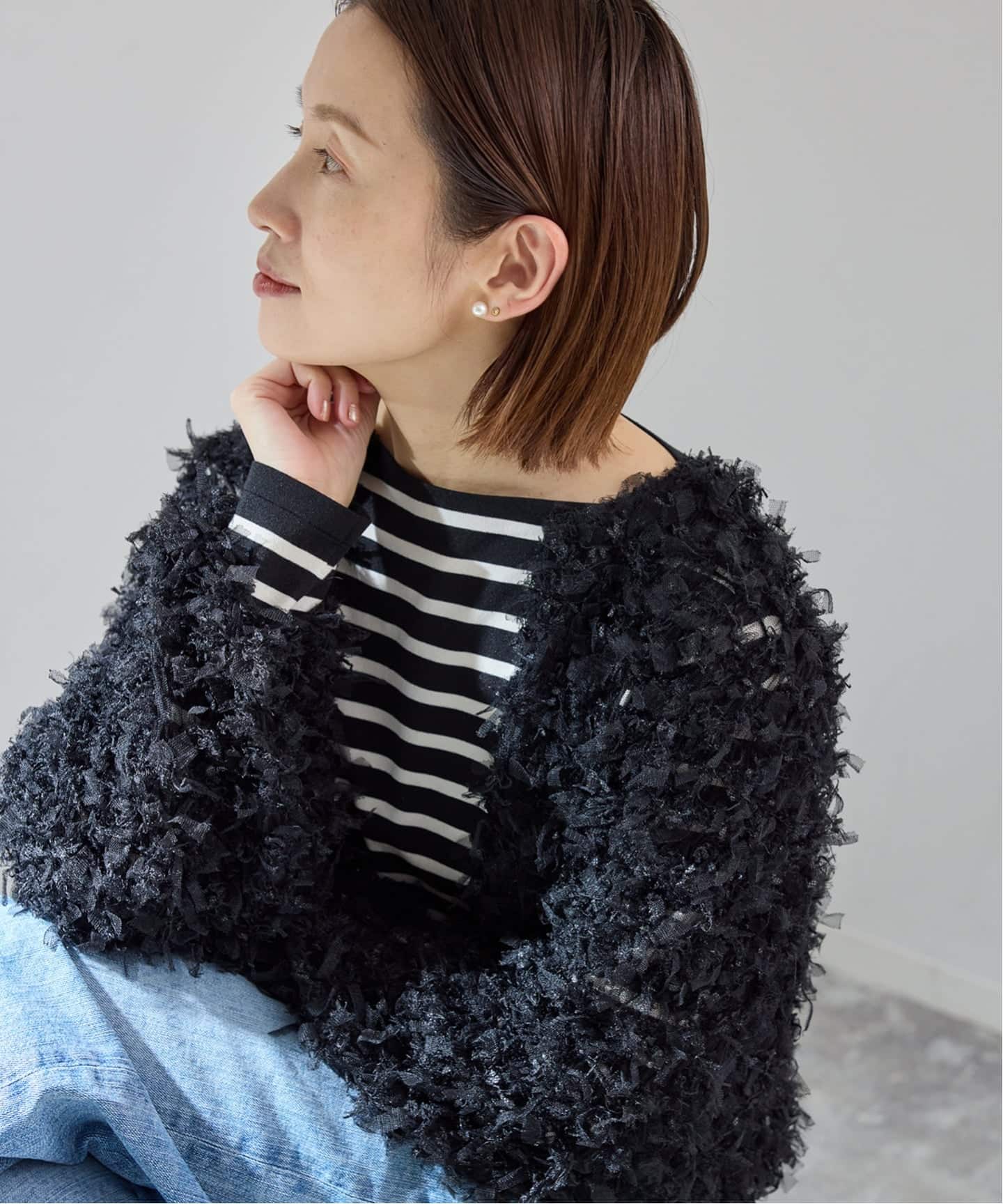 追加予約》チュールテープ カーディガン（カーディガン）｜IENA