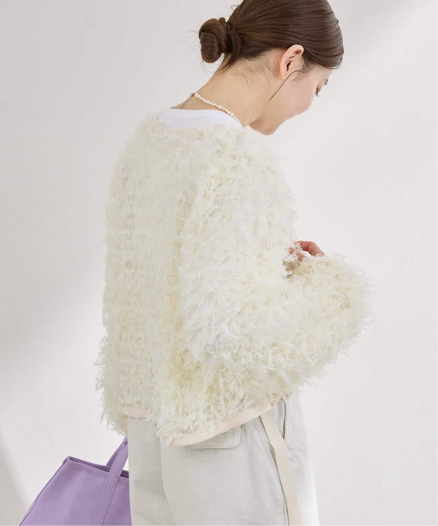 追加予約》チュールテープ カーディガン（カーディガン）｜IENA