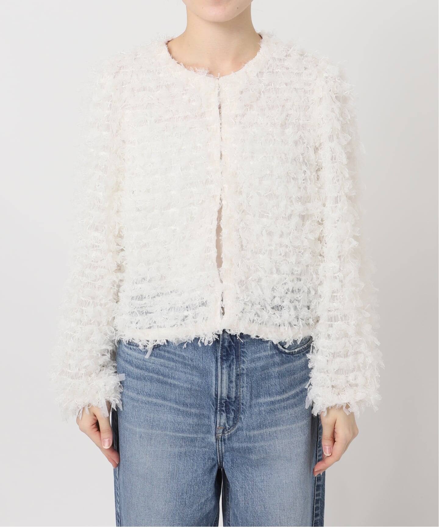 追加予約》チュールテープ カーディガン（カーディガン）｜IENA