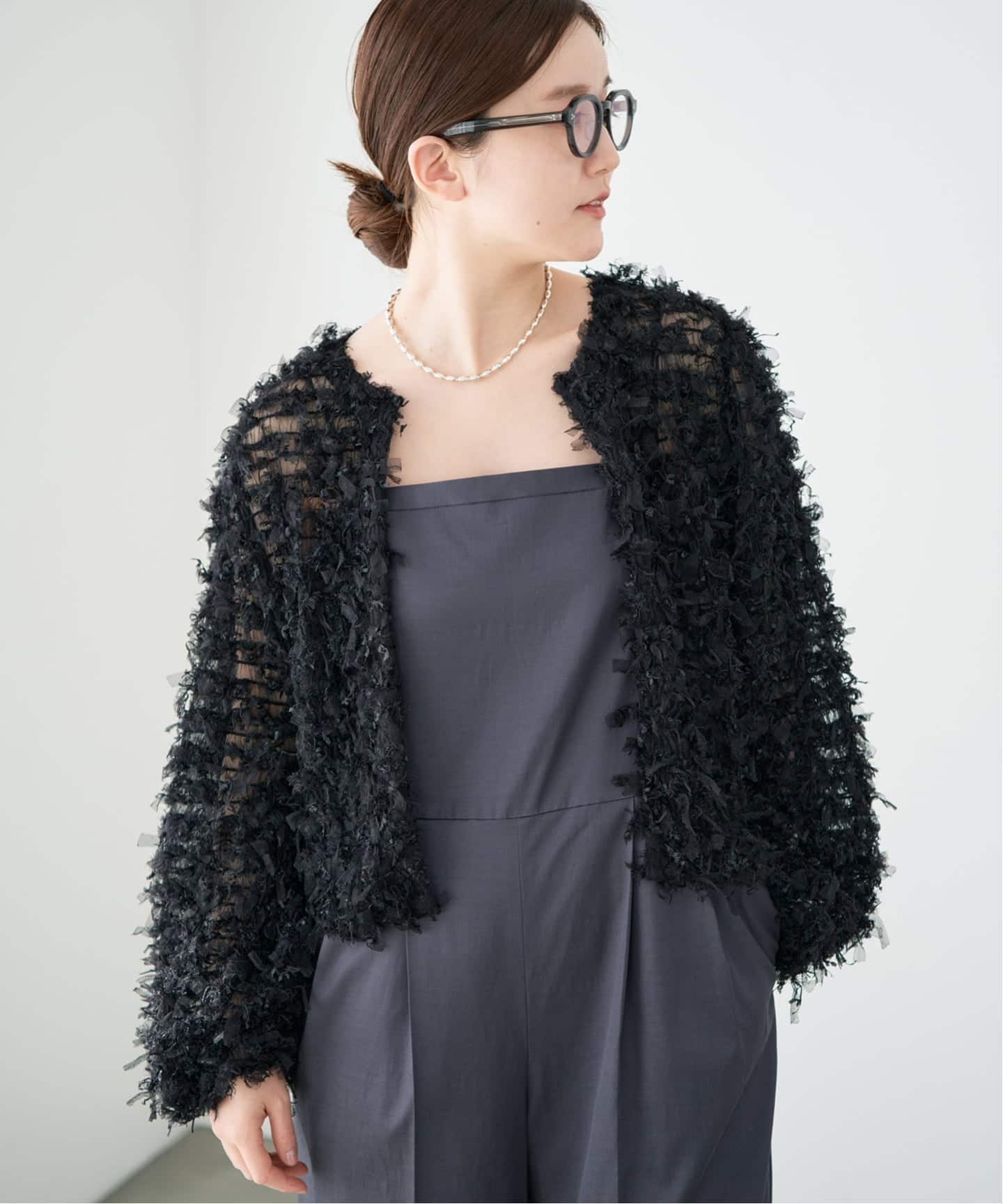 追加予約》チュールテープ カーディガン（カーディガン）｜IENA