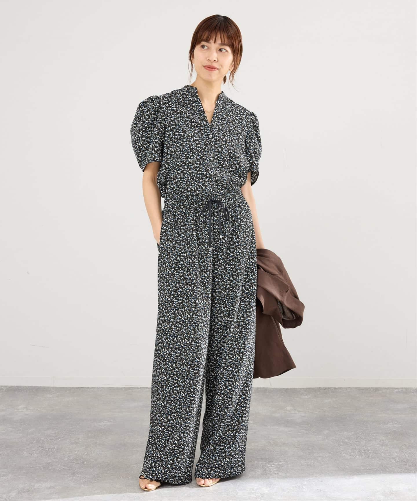 【美品】IENAイエナ　ソフトヴィンテージフラワーブラウス 追加予約2/セットアップ対応》ソフトヴィンテージフラワーブラウス