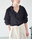 レーストリムフリルブラウス