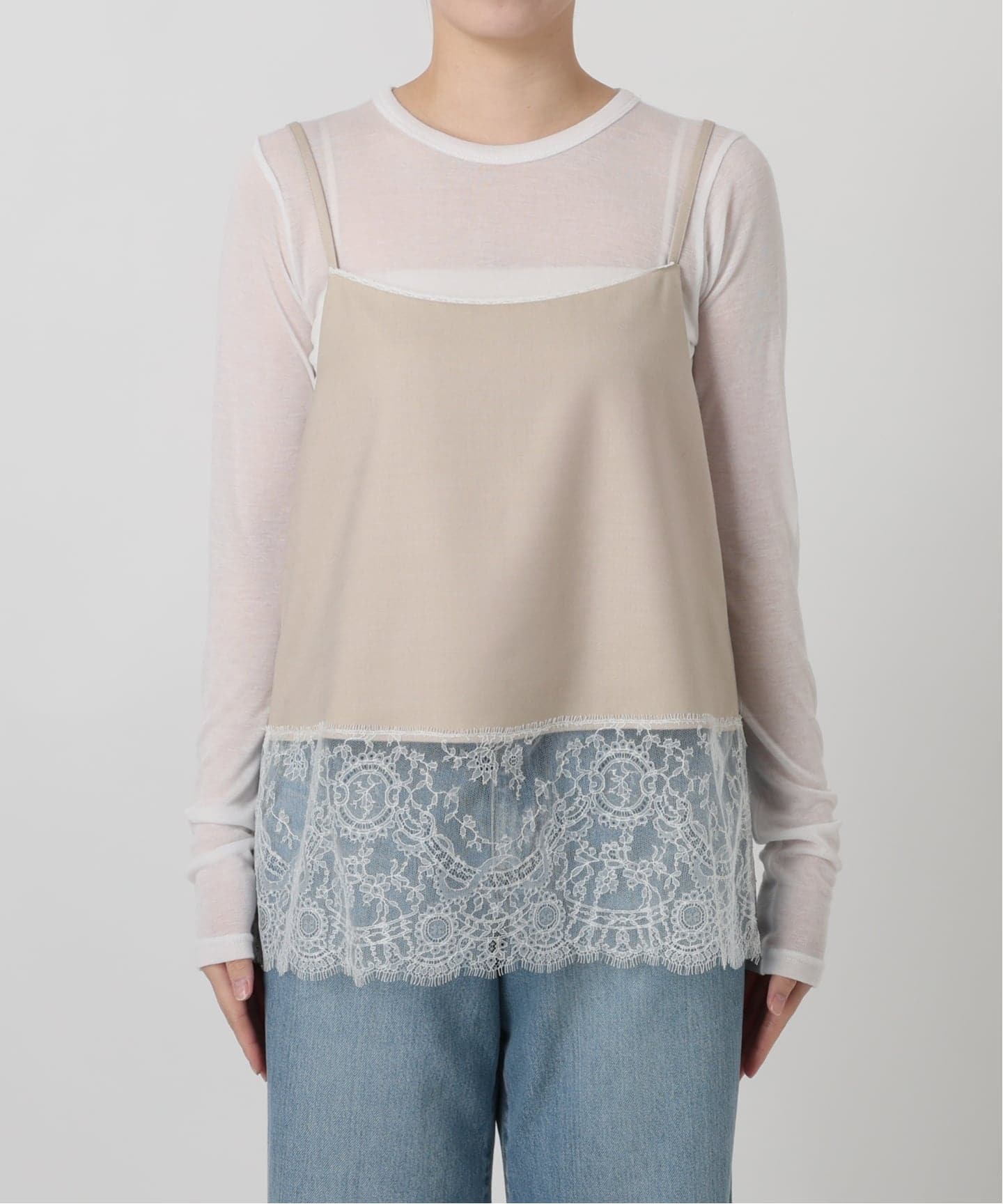 追加》レースヘムキャミソール（シャツ／ブラウス）｜IENA（イエナ）の