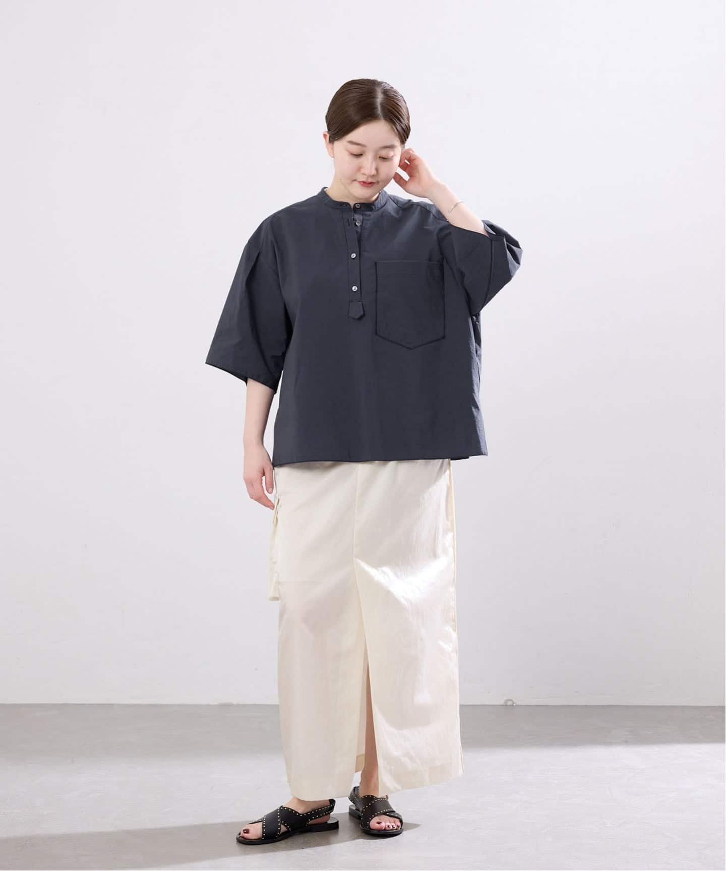 イエナ　IENA カットワークスキッパーブラウス スキッパーシャツブラウス（シャツ／ブラウス）｜IENA（イエナ）の通販