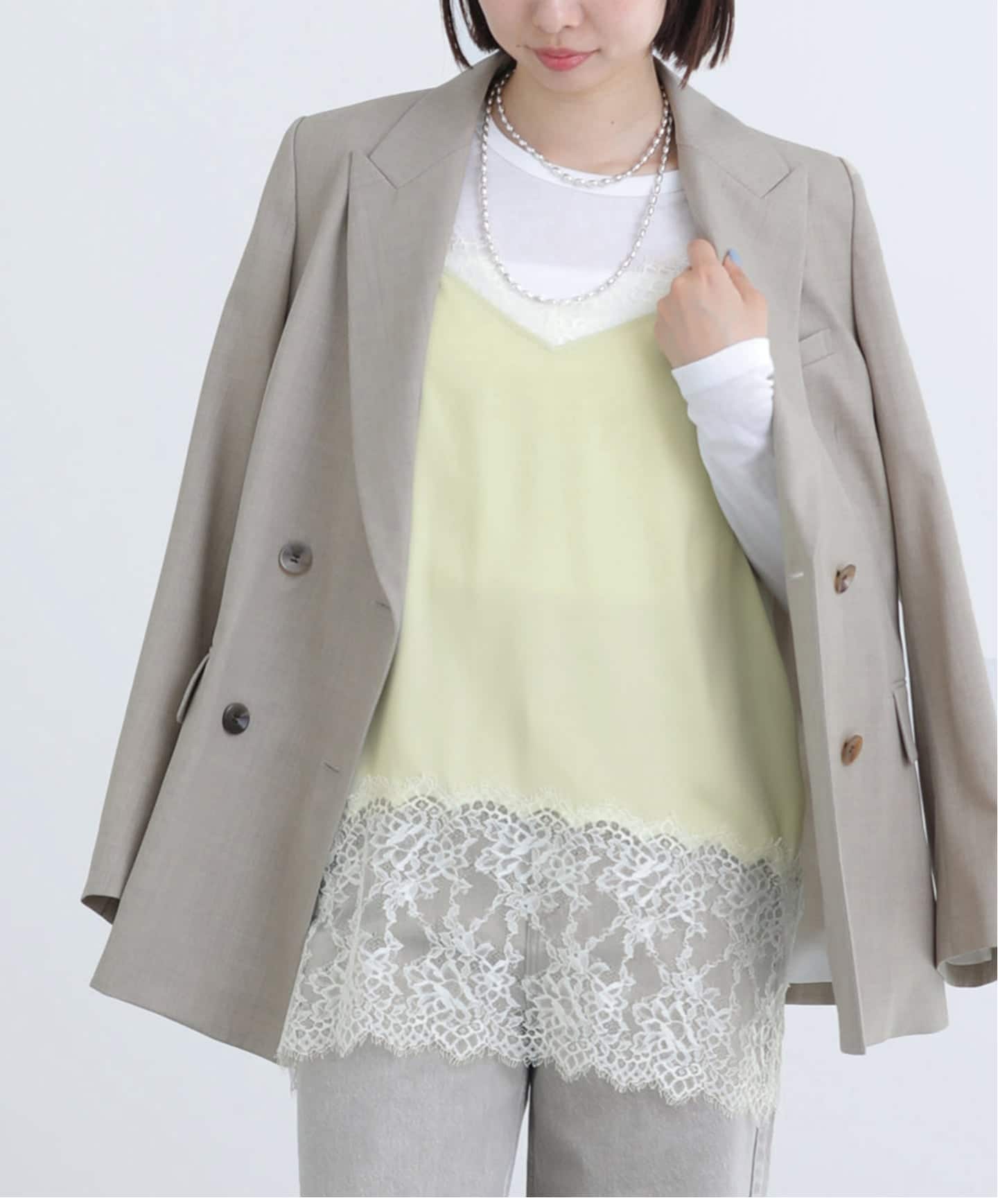 リバーレースサテンキャミソール　iena IENA｜リバーレースサテンキャミソール | Rakuten Fashion(楽天