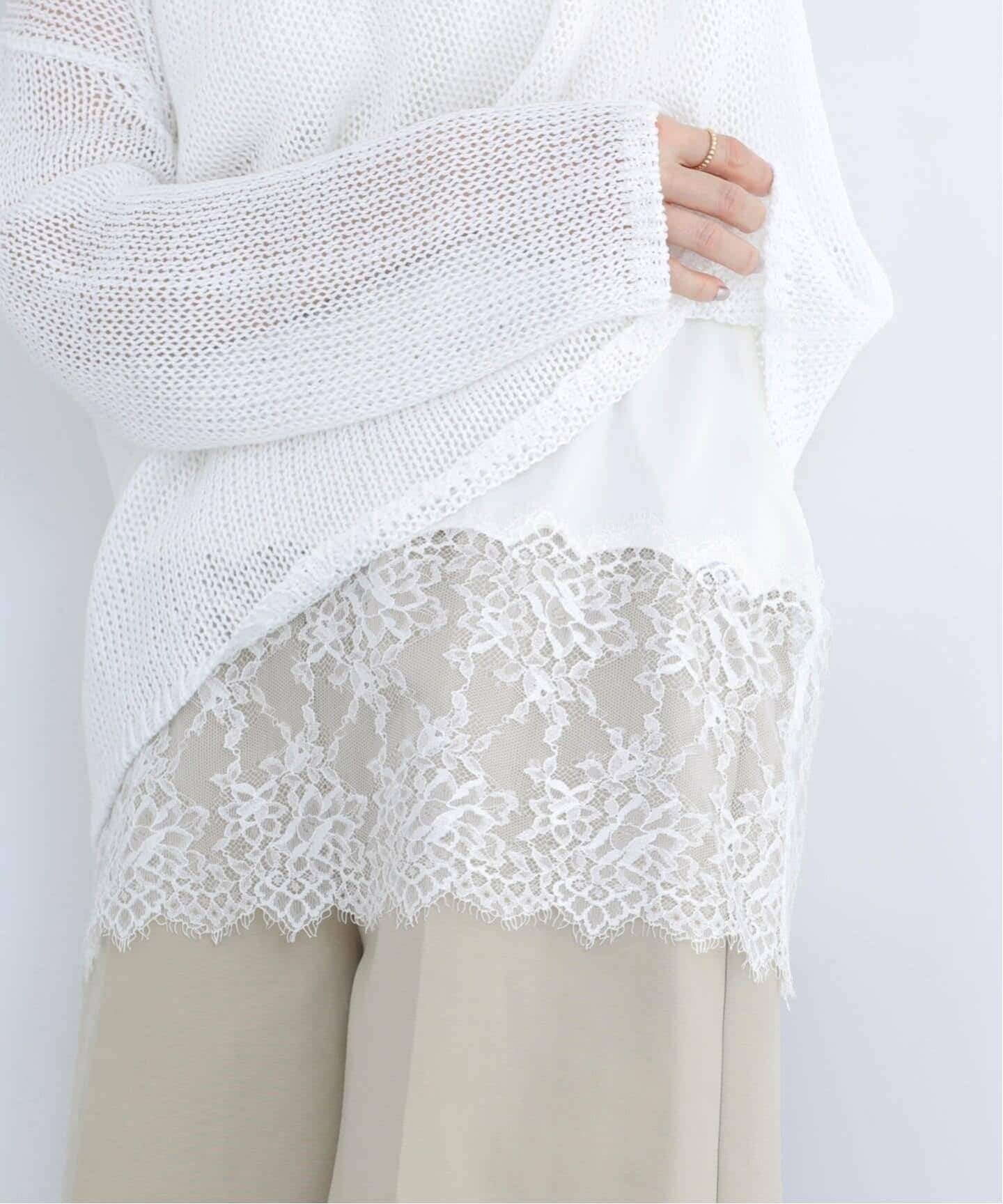 追加予約》リバーレースサテンキャミソール（キャミソール）｜IENA