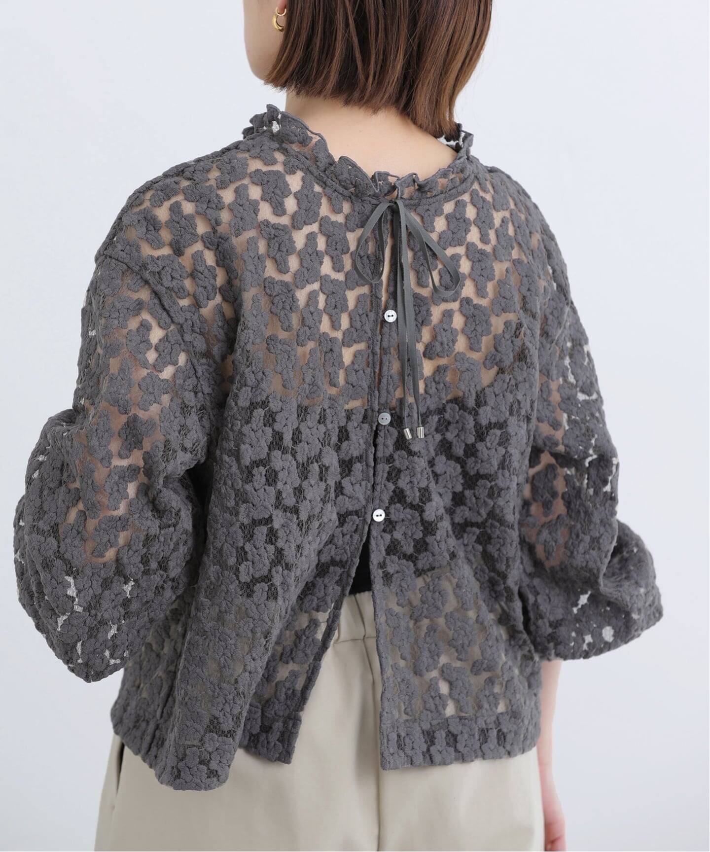 新品！リラ♡レース2wayブラウス リバーレース2WAYブラウス/le.coeur blanc(ルクールブラン)｜ルクール