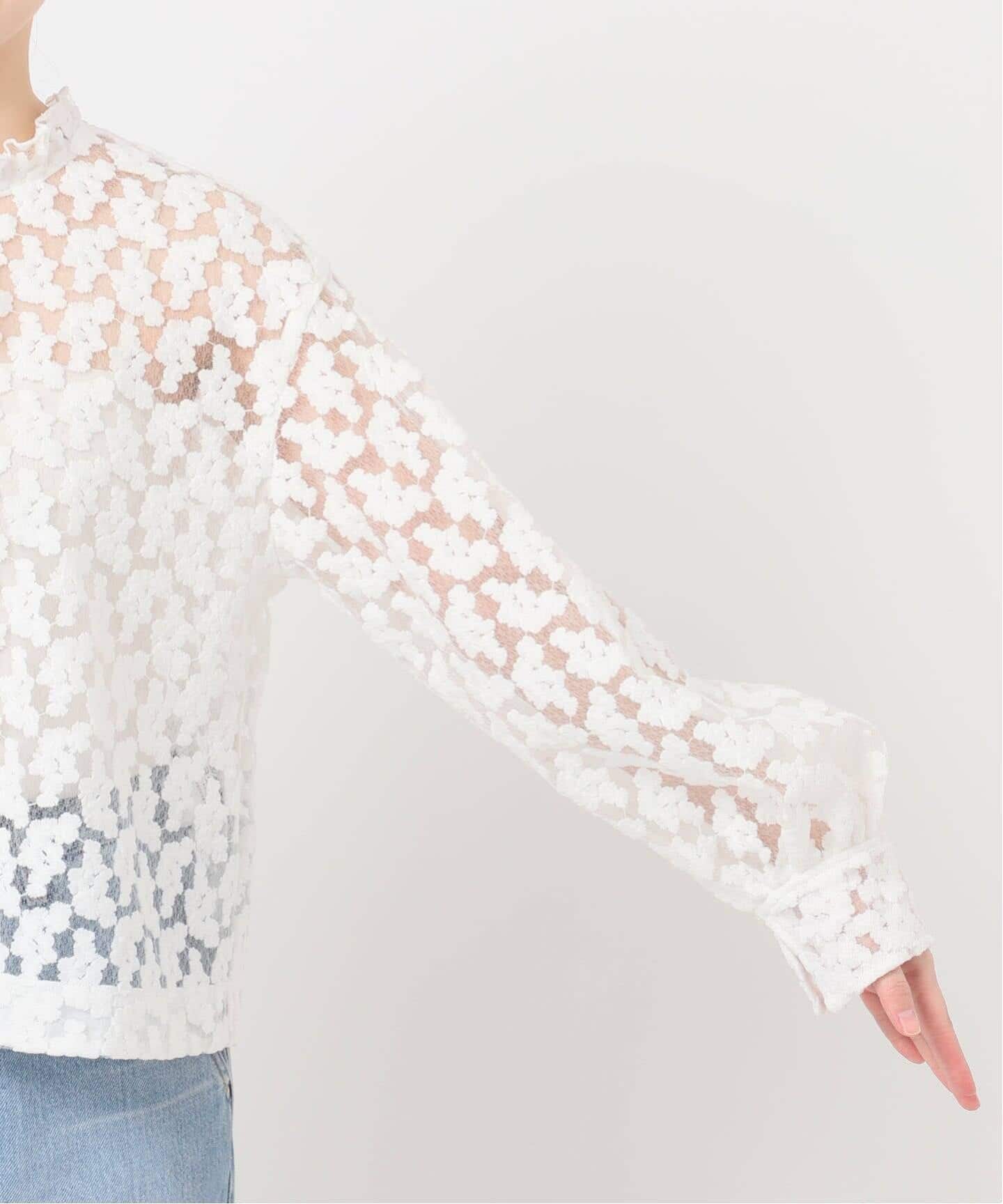追加》フラワー刺繍レース2WAYブラウス（シャツ／ブラウス）｜IENA