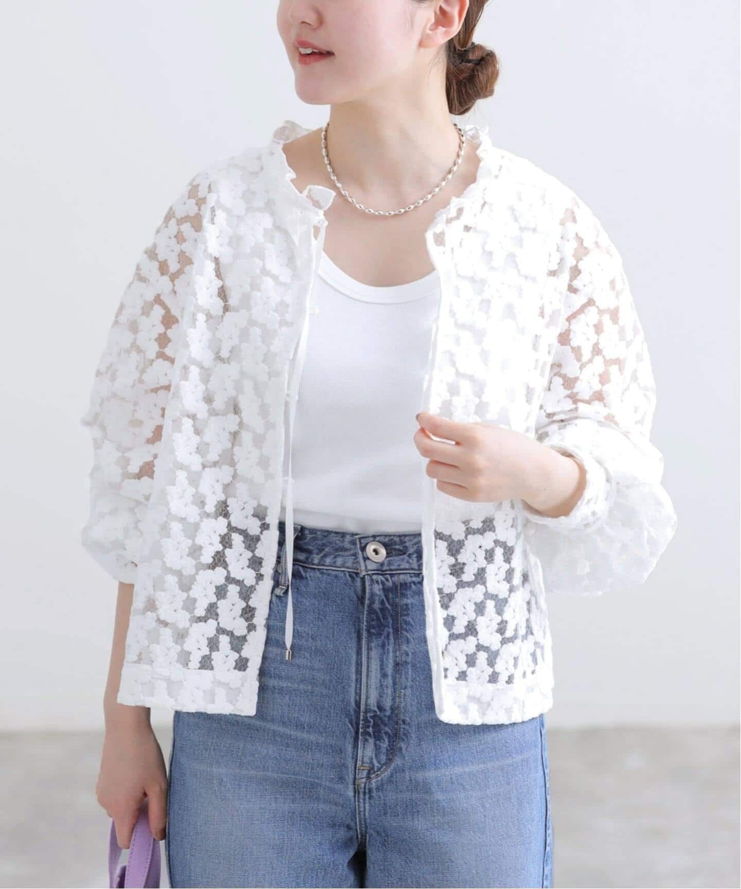 追加》フラワー刺繍レース2WAYブラウス（シャツ／ブラウス）｜IENA