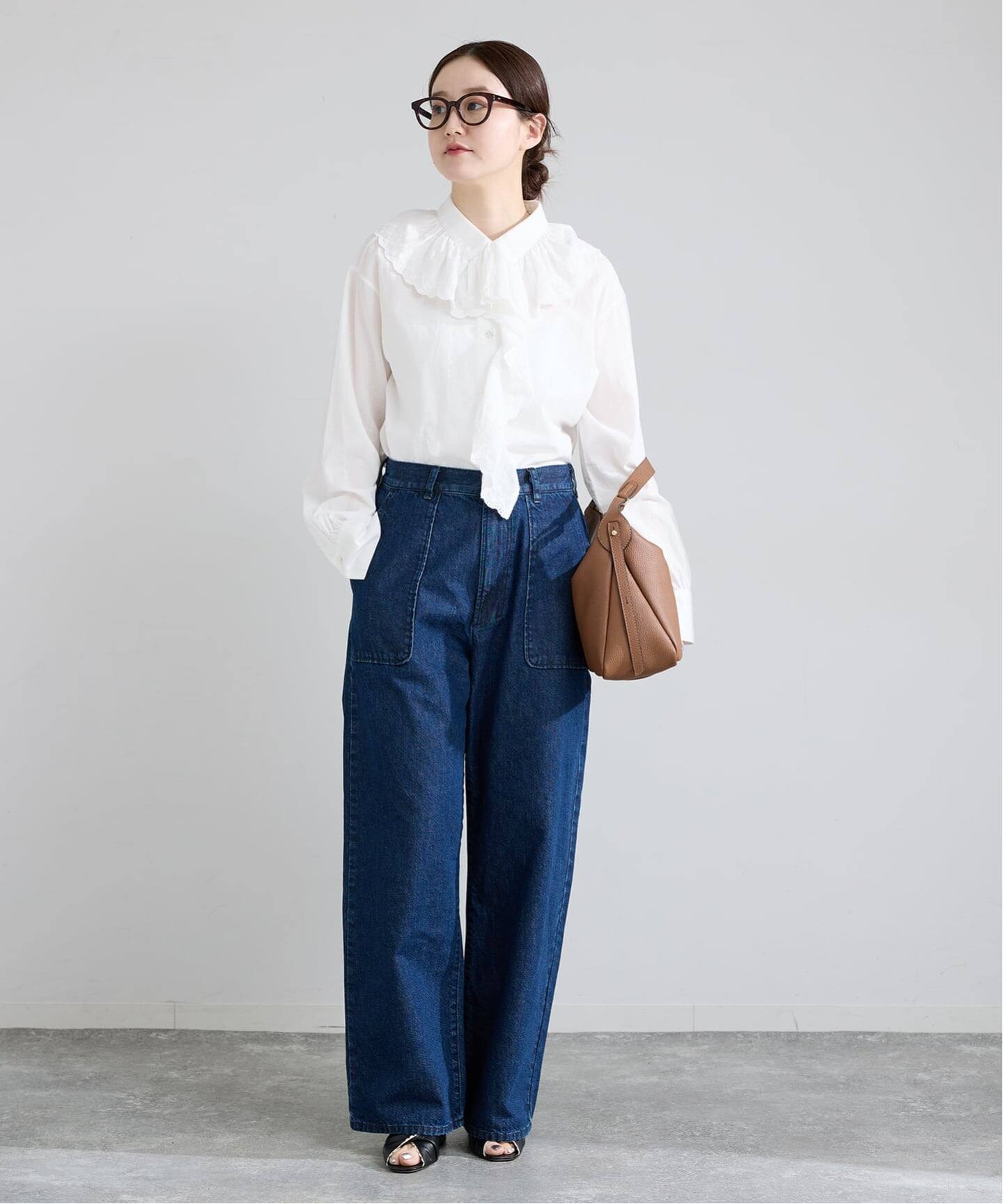IENA トビーカットワークフリルブラウス ドビーカットワークフリルブラウス（シャツ／ブラウス）｜IENA（イエナ