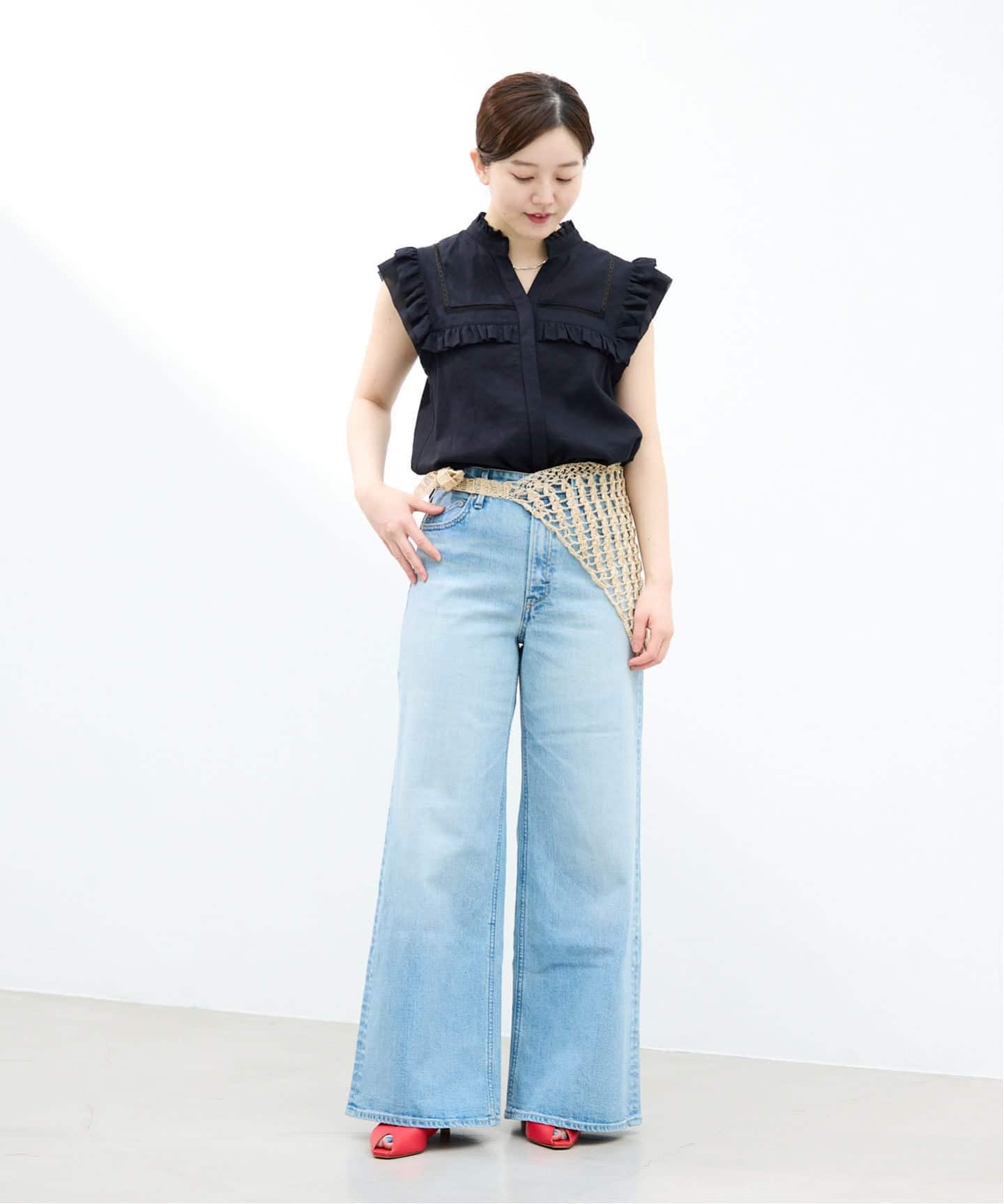 完全受注生産】《追加2》SO コットンフレンチフリルブラウス（シャツ