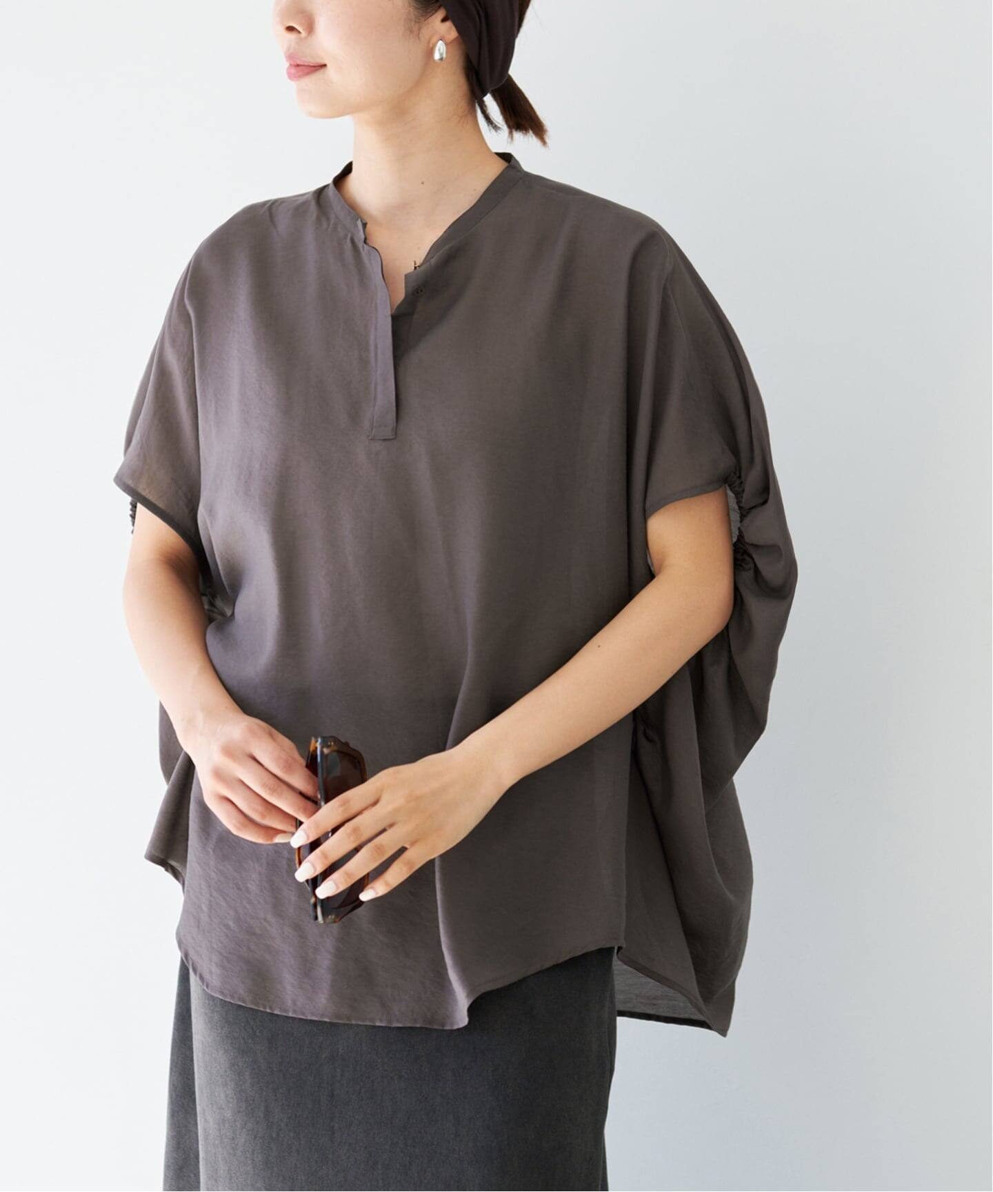 WEB限定/追加5予約》ニュアンスドルマンブラウス（シャツ／ブラウス