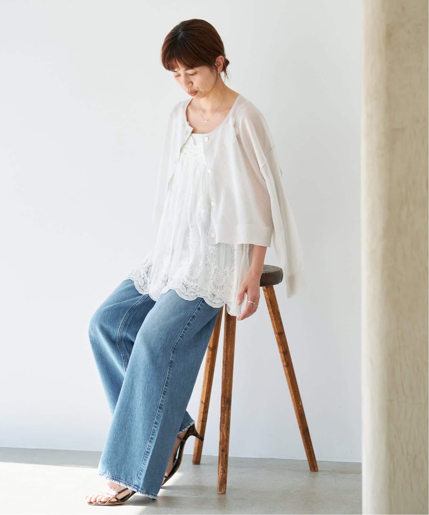 IENA 完売品　アンティークチュールバテンキャミ WEB限定/追加3予約》アンティークチュールバテンキャミ（キャミソール