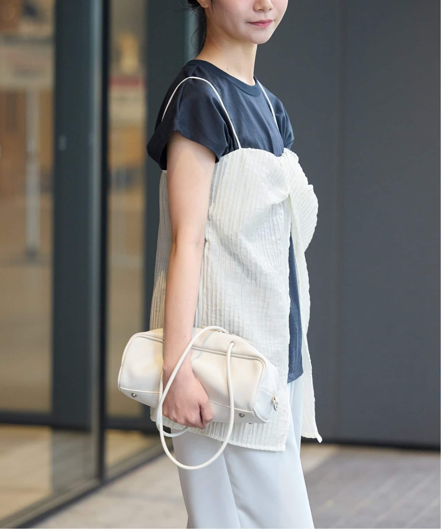 ESTHE/エステ Twist Front Pleated Cami Top ブラウス 162-3076A
