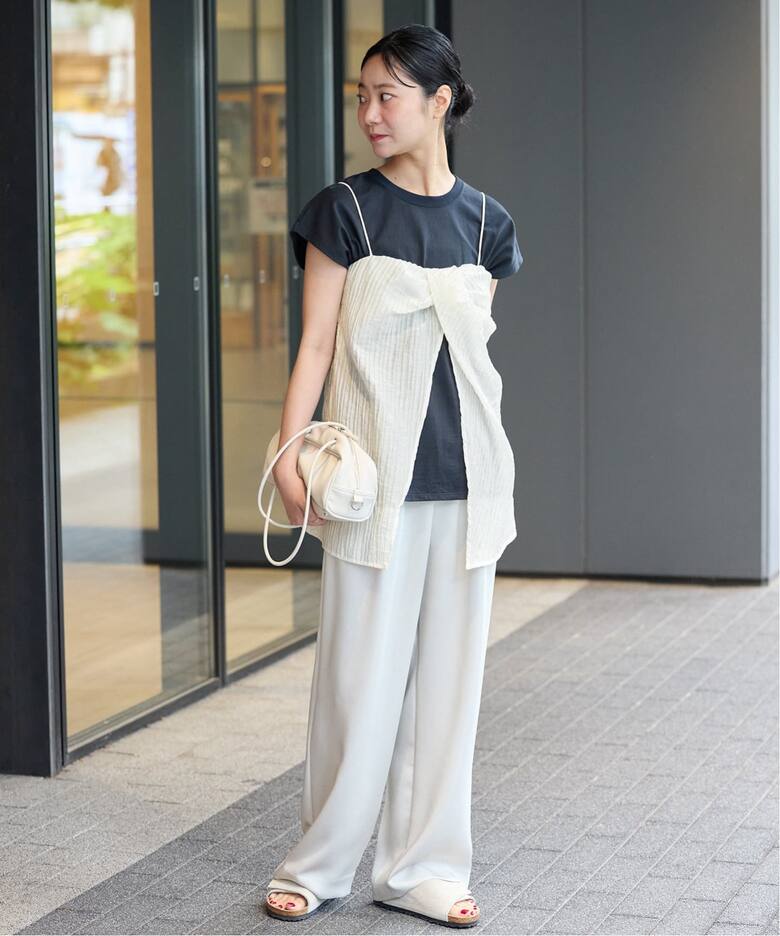 ESTHE/エステ Twist Front Pleated Cami Top ブラウス 162-3076A 
