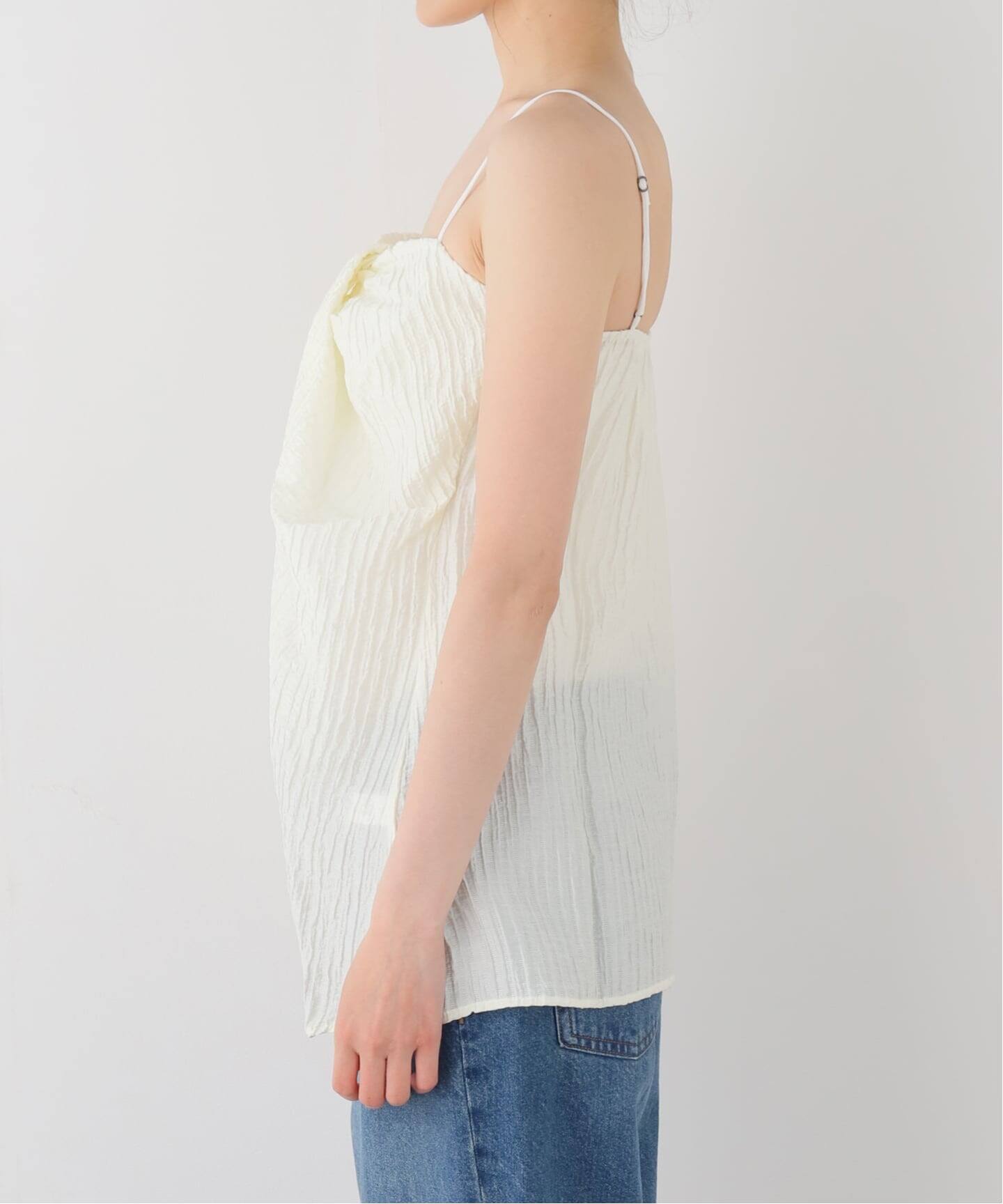 ESTHE/エステ Twist Front Pleated Cami Top ブラウス 162-3076A
