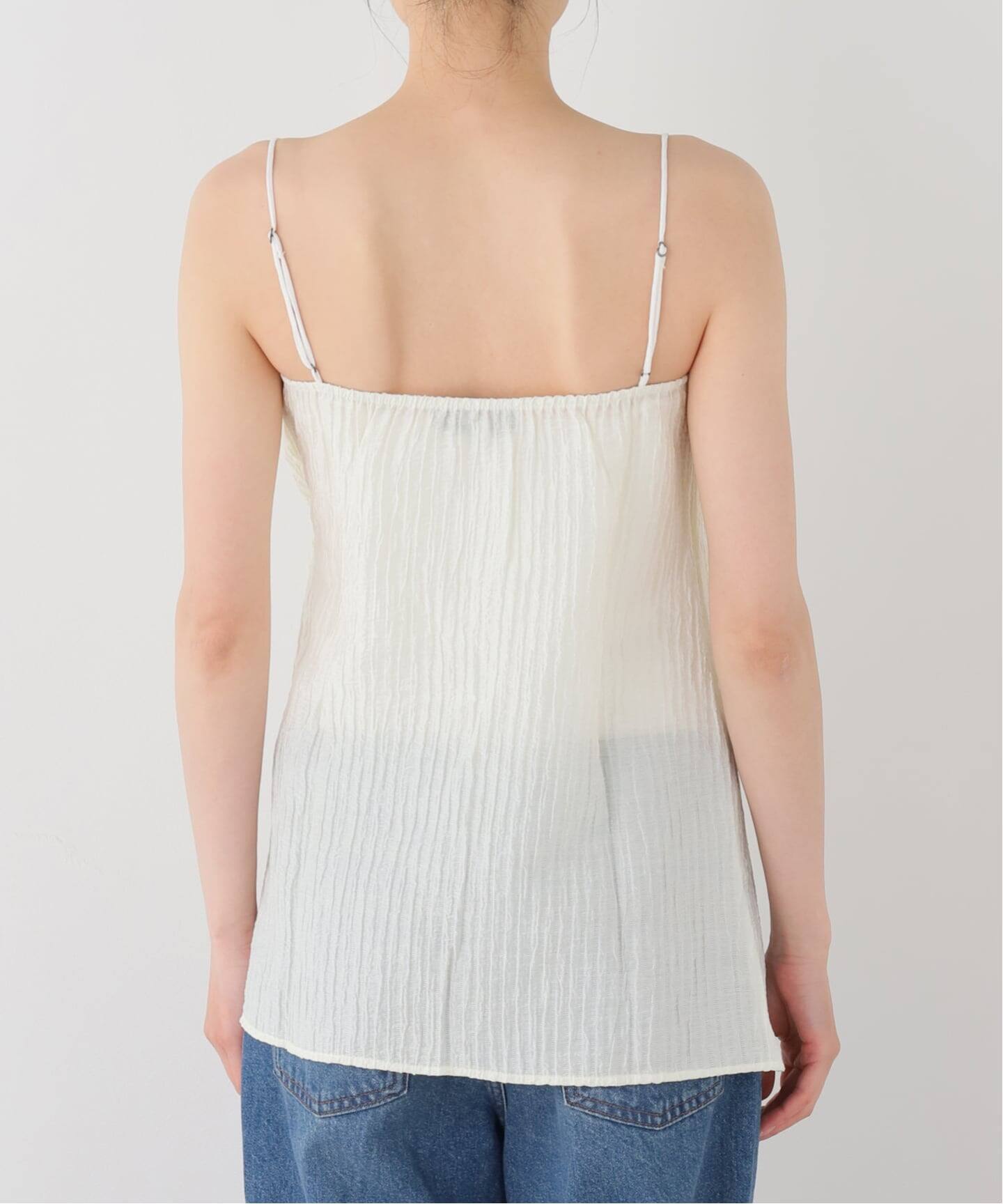 ESTHE/エステ Twist Front Pleated Cami Top ブラウス 162-3076A
