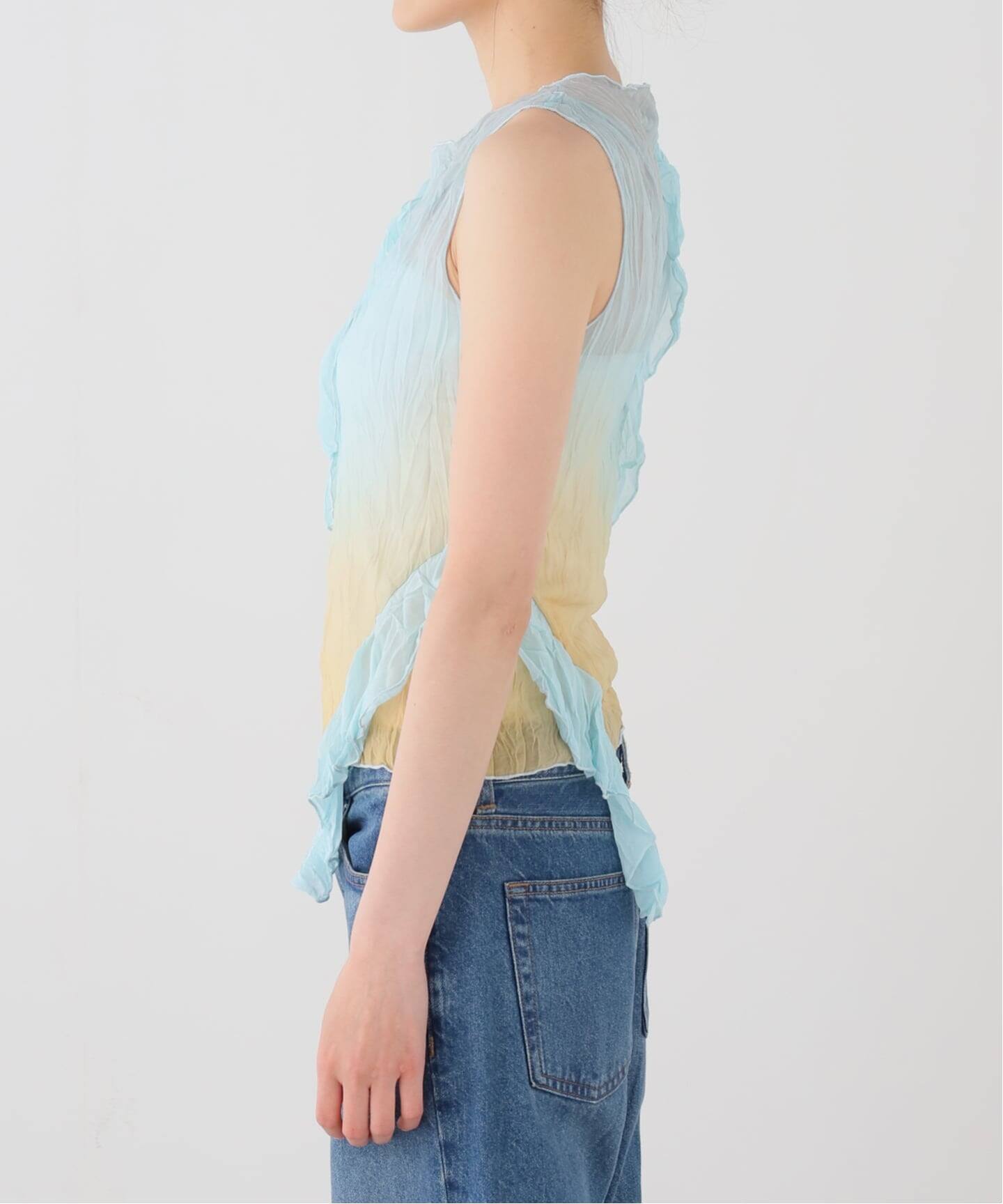 ESTHE/エステ Asymmetric Ruffle Top ブラウス 162-3096（シャツ