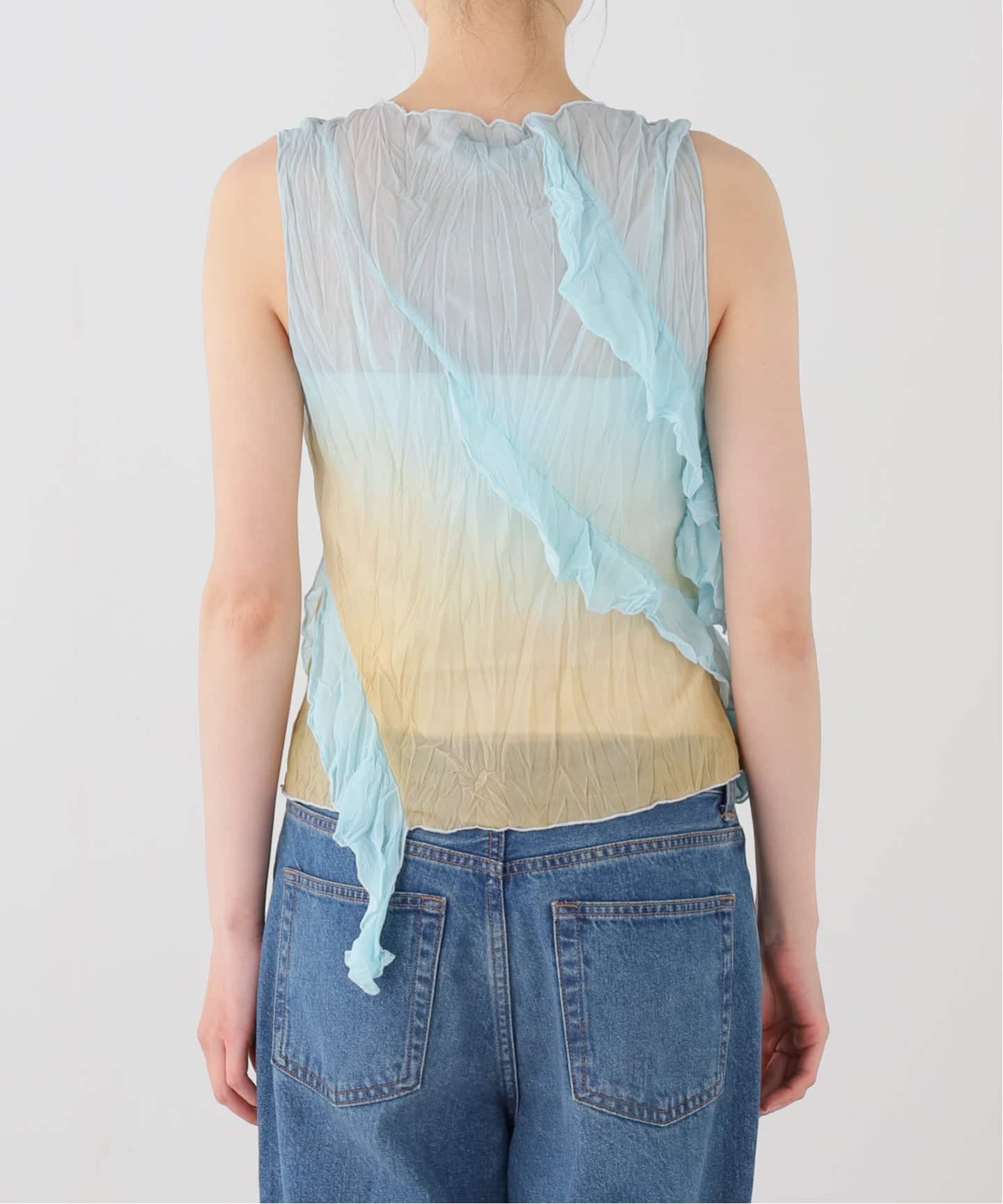ESTHE/エステ Asymmetric Ruffle Top ブラウス 162-3096（シャツ