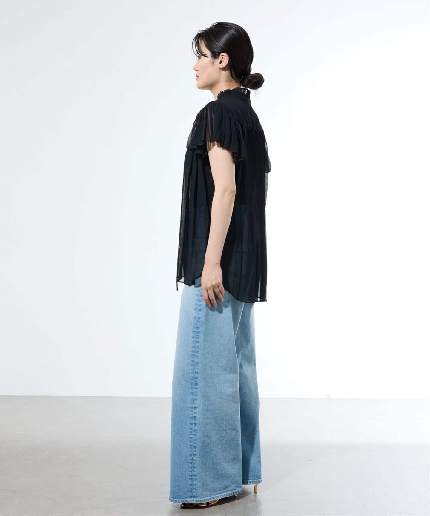 【未使用タグ付】L’UNE/IENA CHIFFON BL / シフォンブラウス WEB/一部店舗限定》L'UNE/リュンヌ ブラウス（シャツ／ブラウス