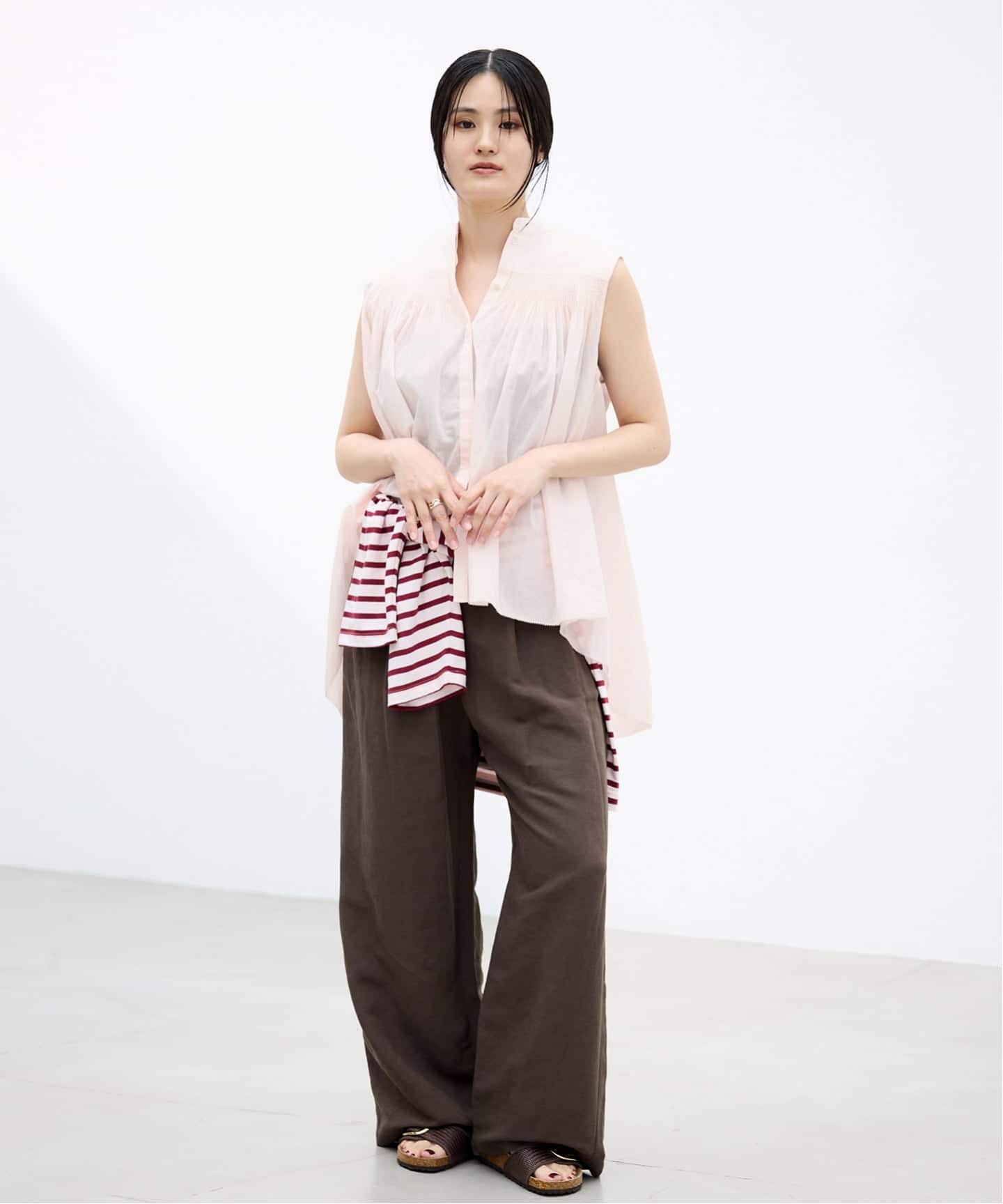 AAYUSHI/アユーシ 別注ピンタックボイルブラウス SGN070151（シャツ