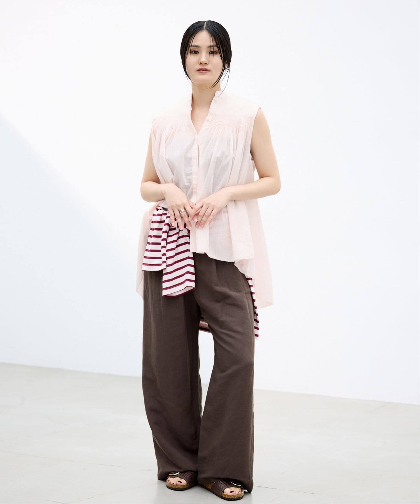 AAYUSHI/アユーシ 別注ピンタックボイルブラウス SGN070151（シャツ 