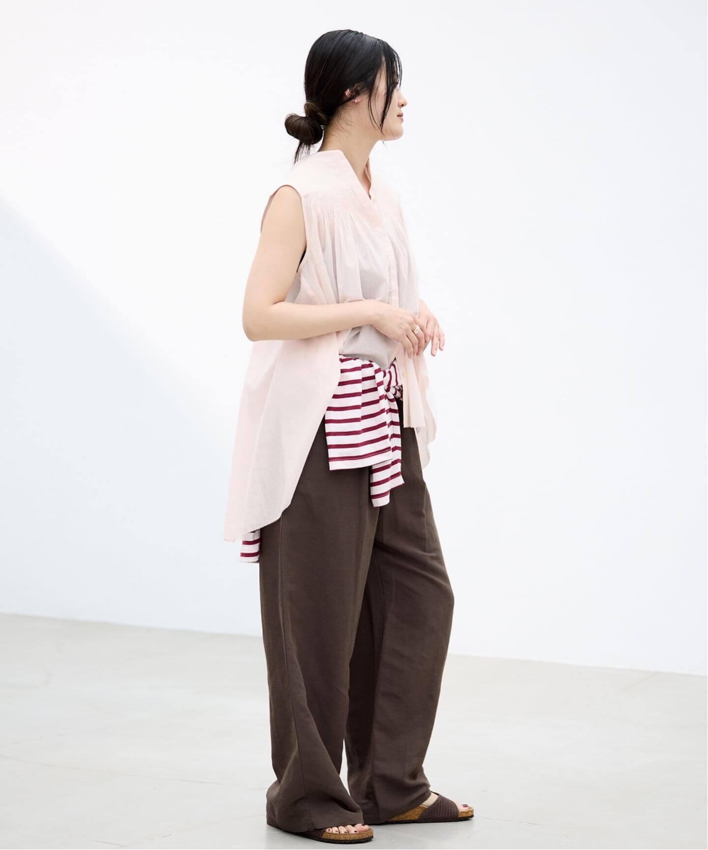 AAYUSHI/アユーシ 別注ピンタックボイルブラウス SGN070151（シャツ