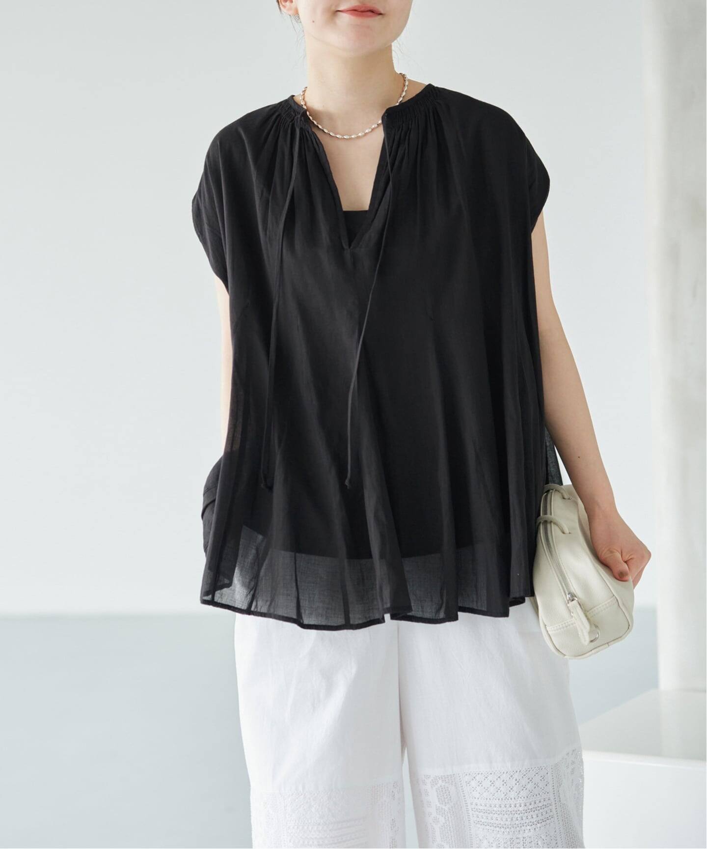 MARILYN MOON/マリリンムーン sheer cotton bl ブラウス 4263-104