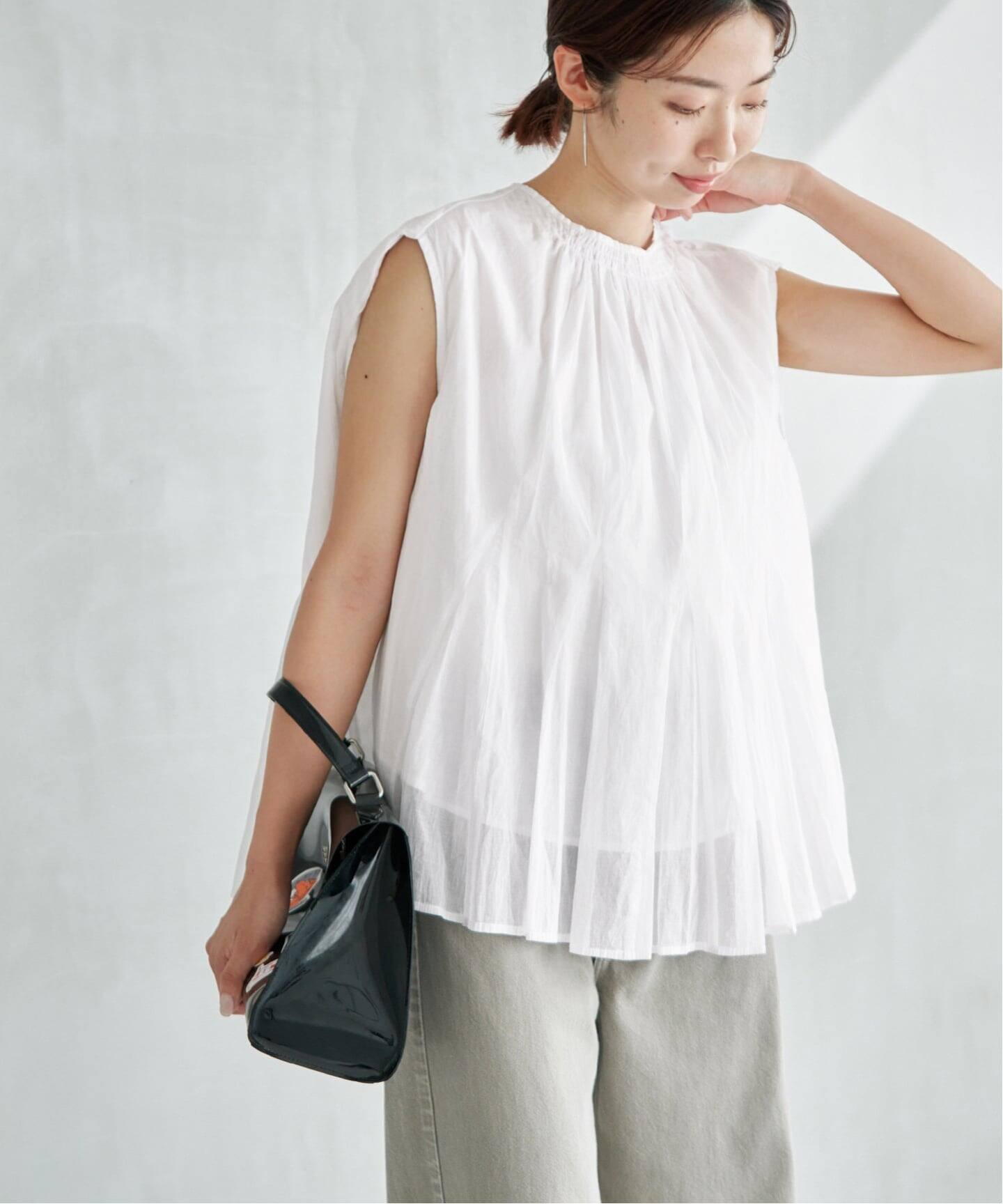 MARILYN MOON/マリリンムーン sheer cotton bl ブラウス 4263-104 