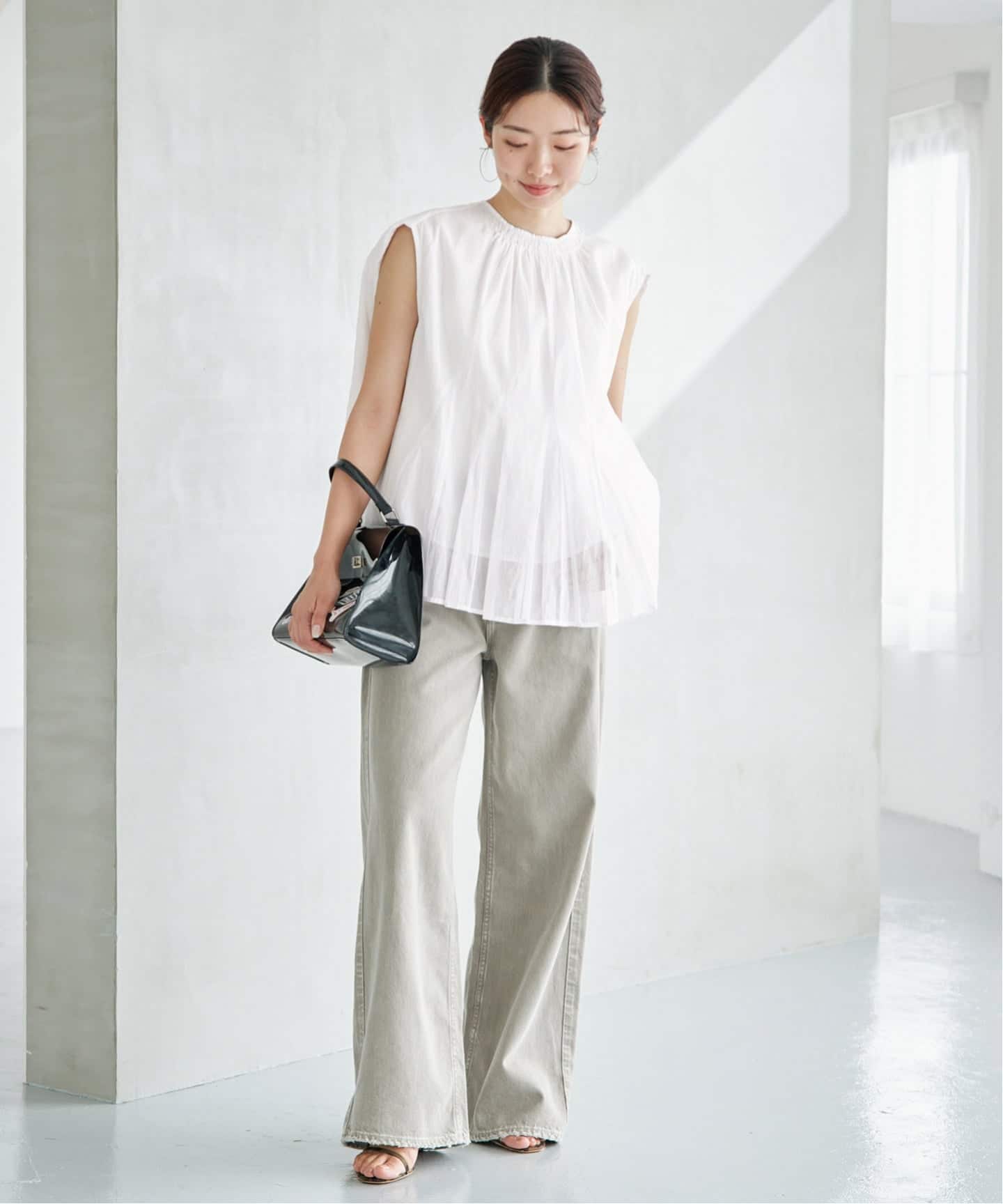 MARILYN MOON/マリリンムーン sheer cotton bl ブラウス 4263-104