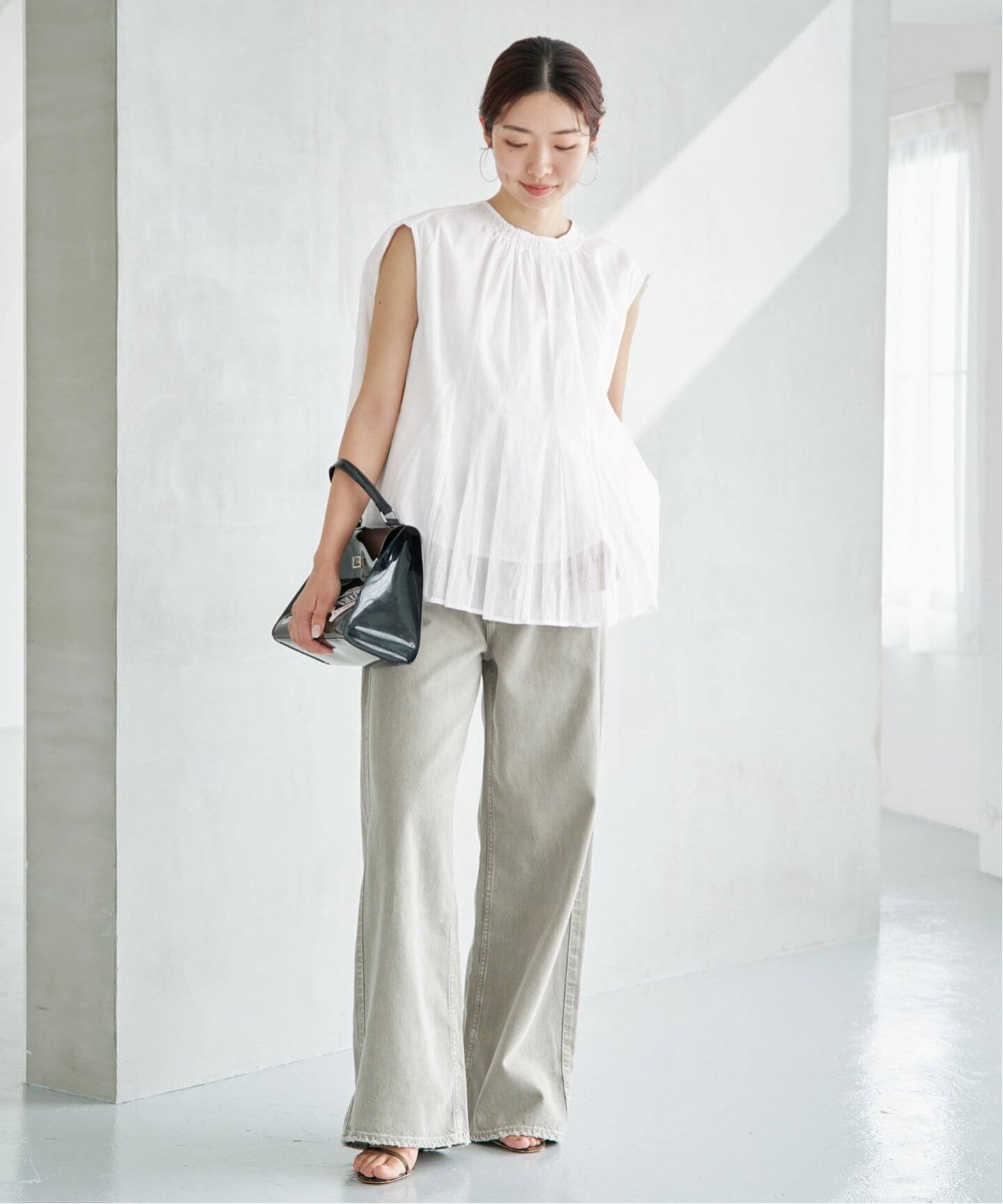 MARILYN MOON/マリリンムーン sheer cotton bl ブラウス 4263-104 