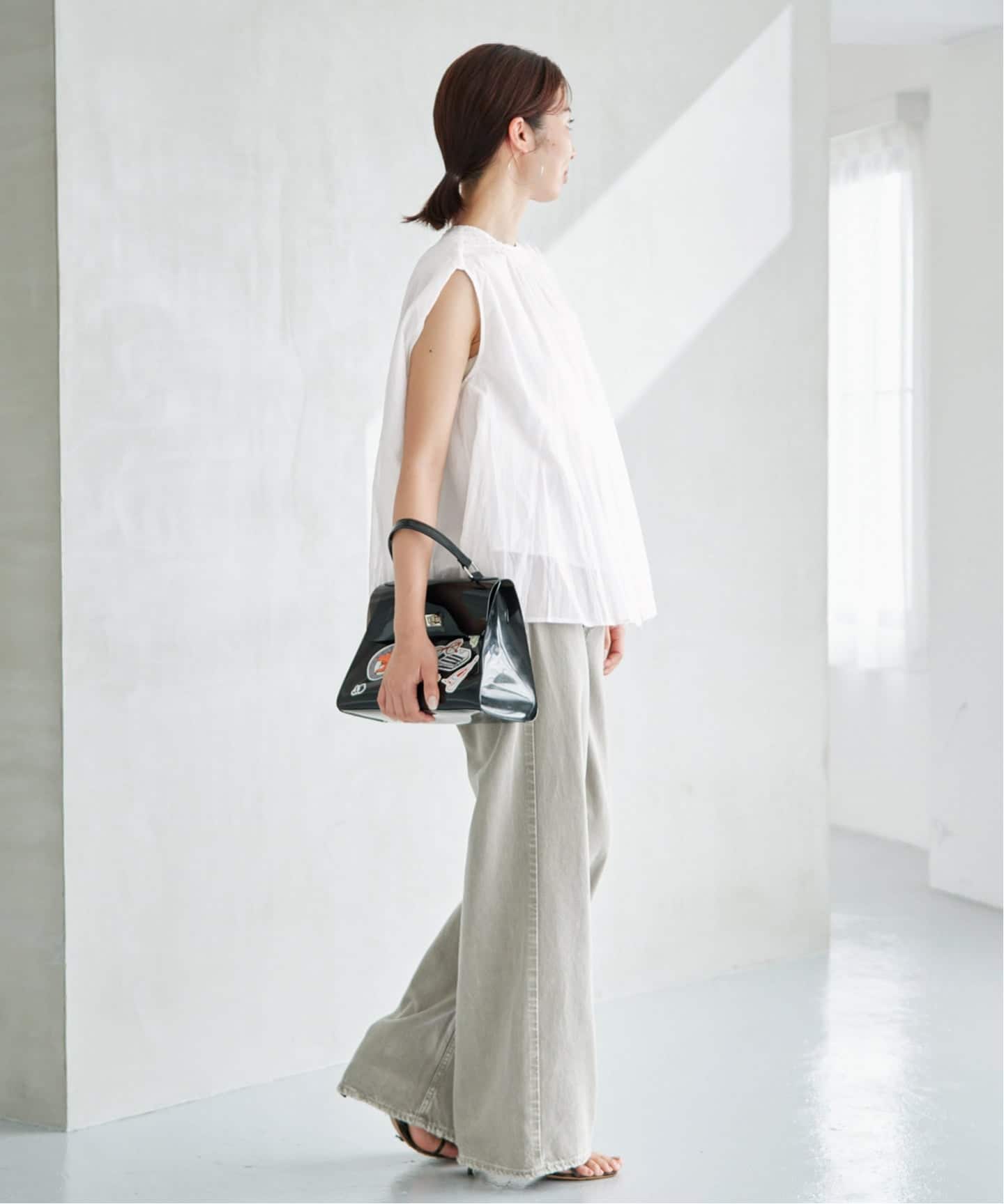 MARILYN MOON/マリリンムーン sheer cotton bl ブラウス 4263-104