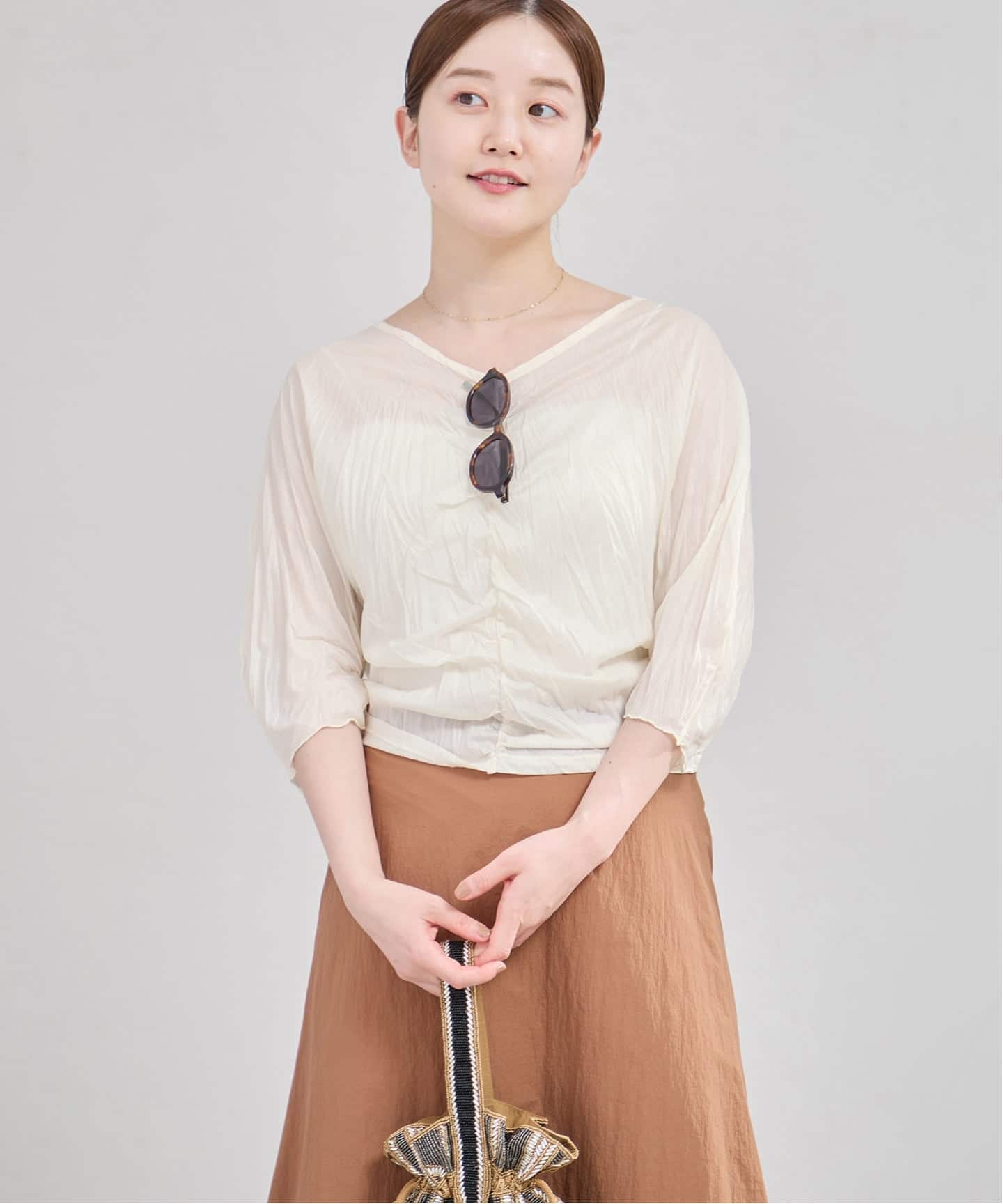 5-knot/ファイブノット CRINKLE-FIN KNOT TOPS ブラウス 5KIE-CRCL