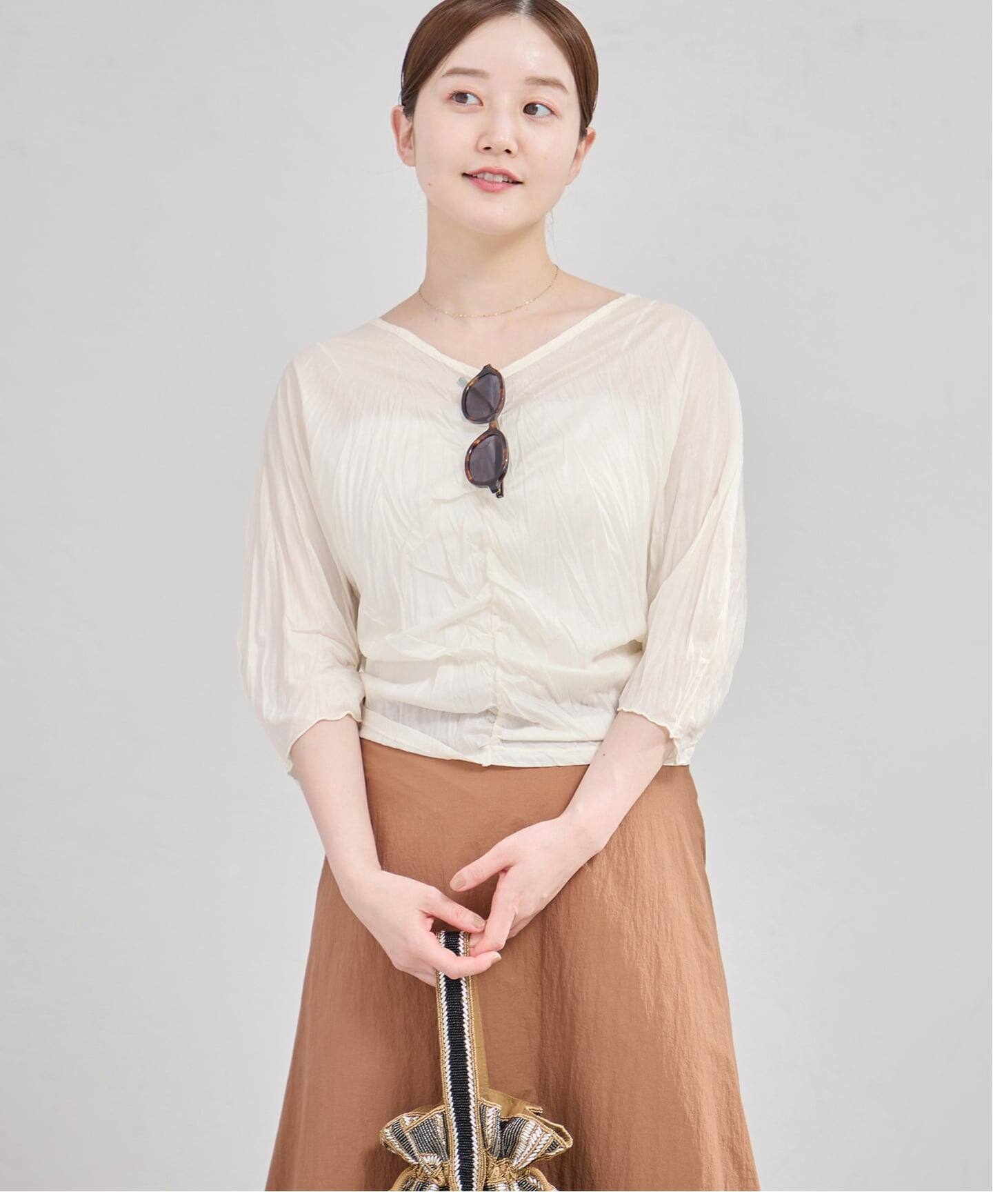 5-knot/ファイブノット CRINKLE-FIN KNOT TOPS ブラウス 5KIE-CRCL 