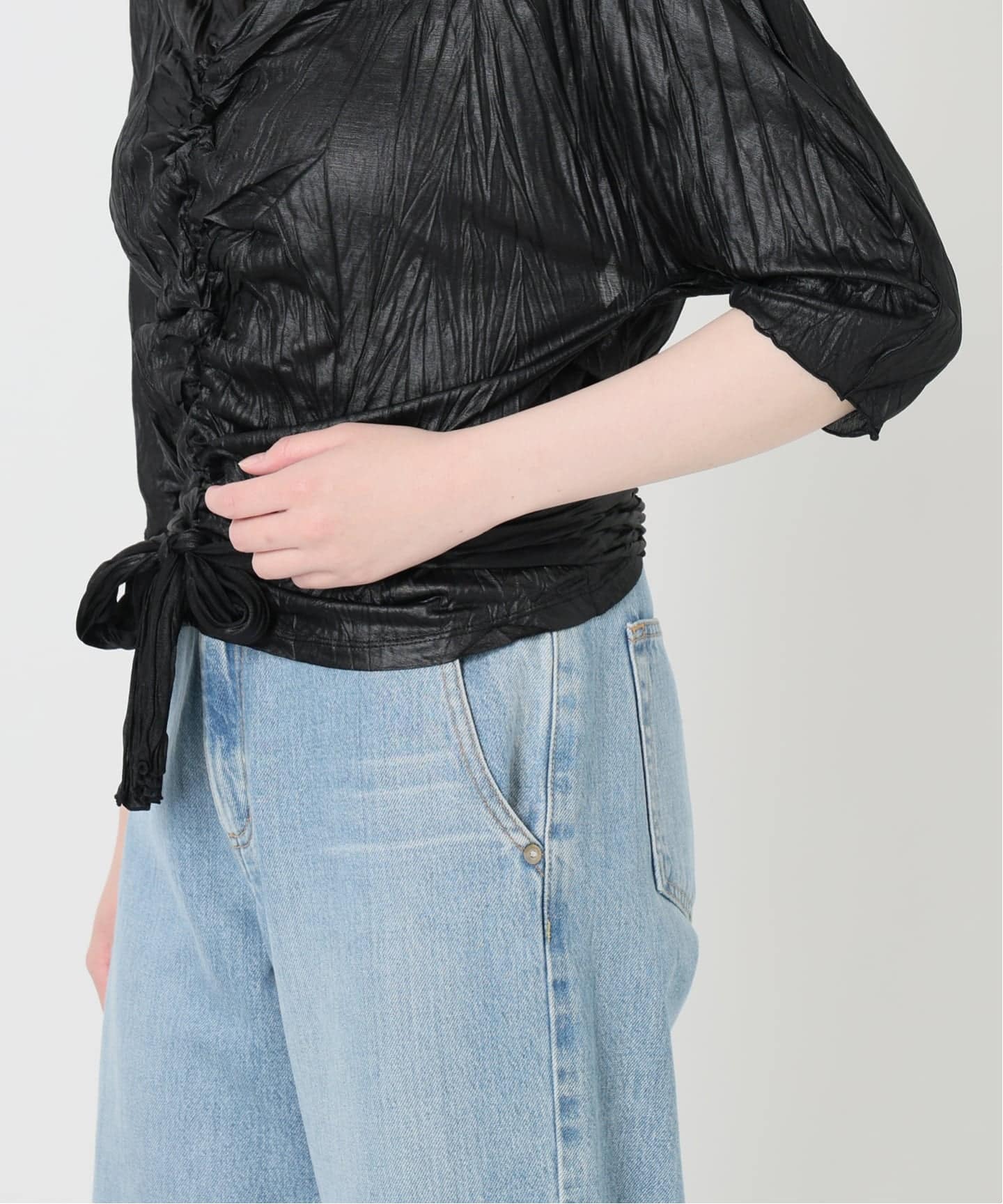 5-knot/ファイブノット CRINKLE-FIN KNOT TOPS ブラウス 5KIE-CRCL