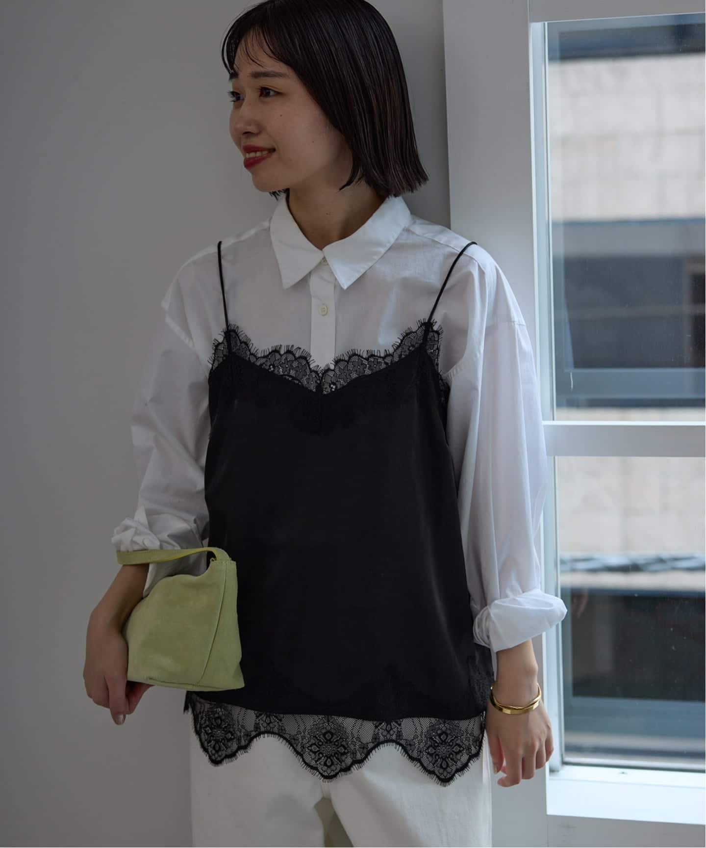 追加2予約》サテンレースキャミソール（キャミソール）｜SLOBE IENA