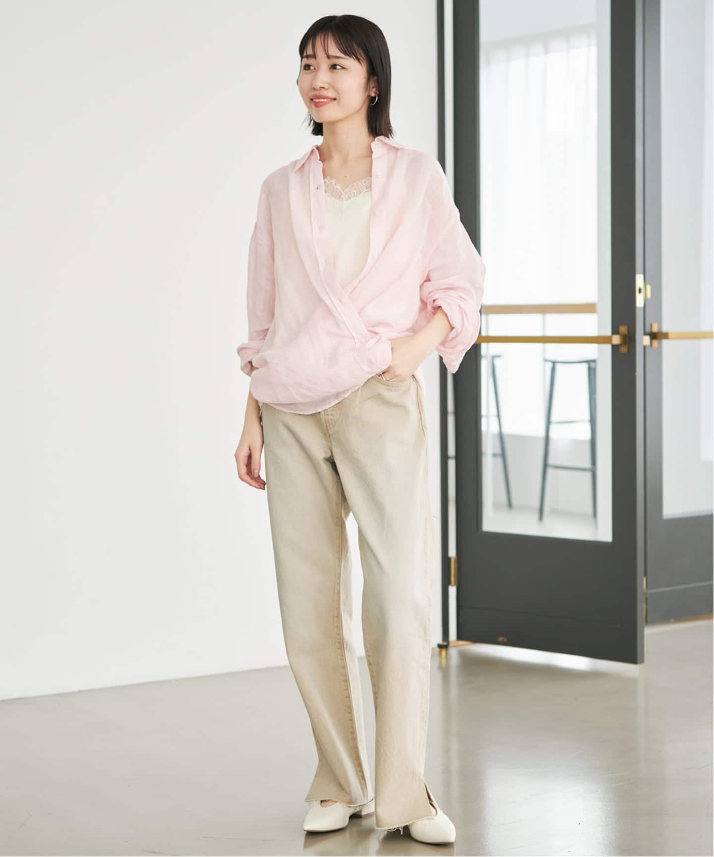 追加2予約》サテンレースキャミソール（キャミソール）｜SLOBE IENA