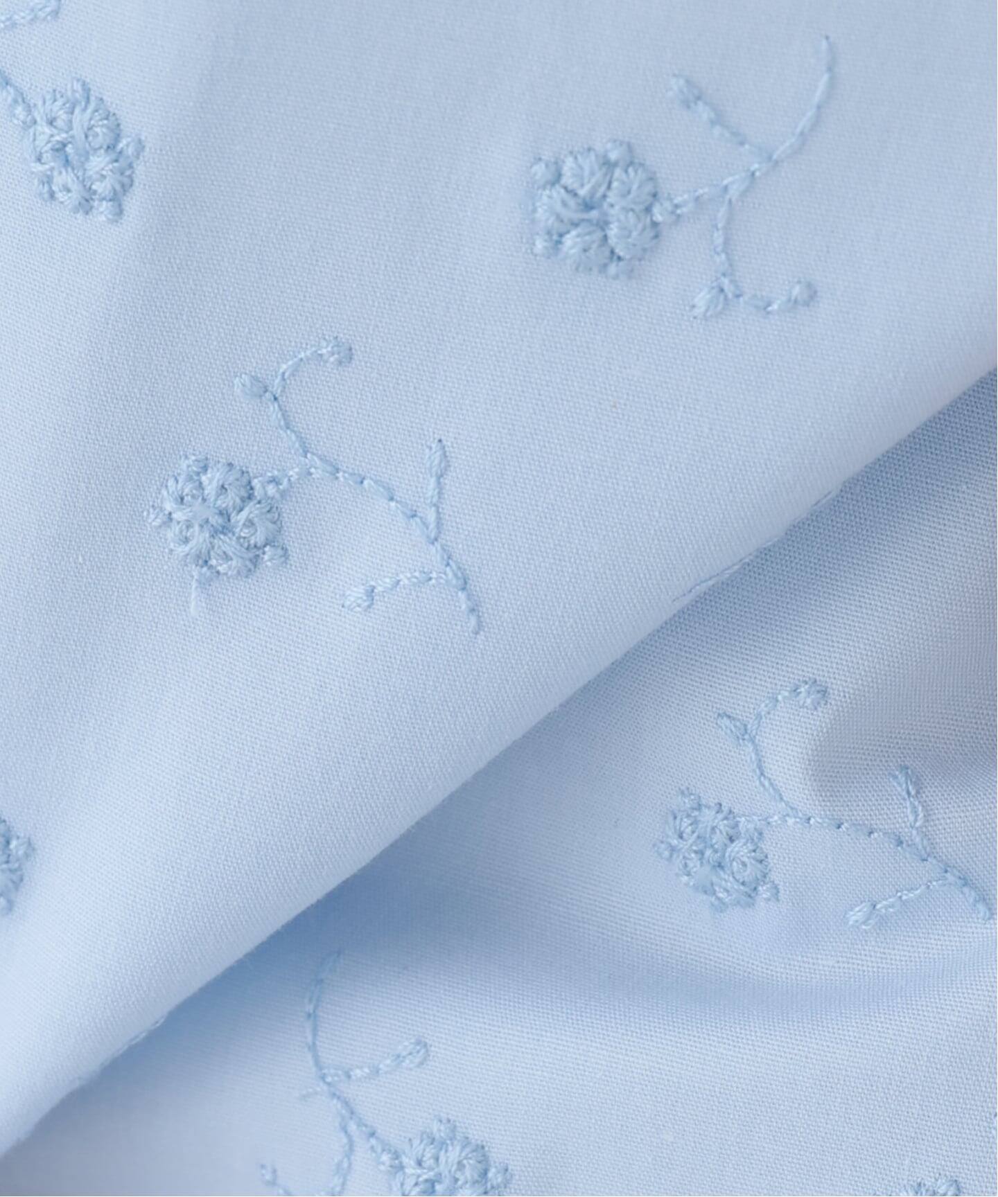 WEB・一部店舗限定》フラワー刺繍5分袖ブラウス（シャツ／ブラウス