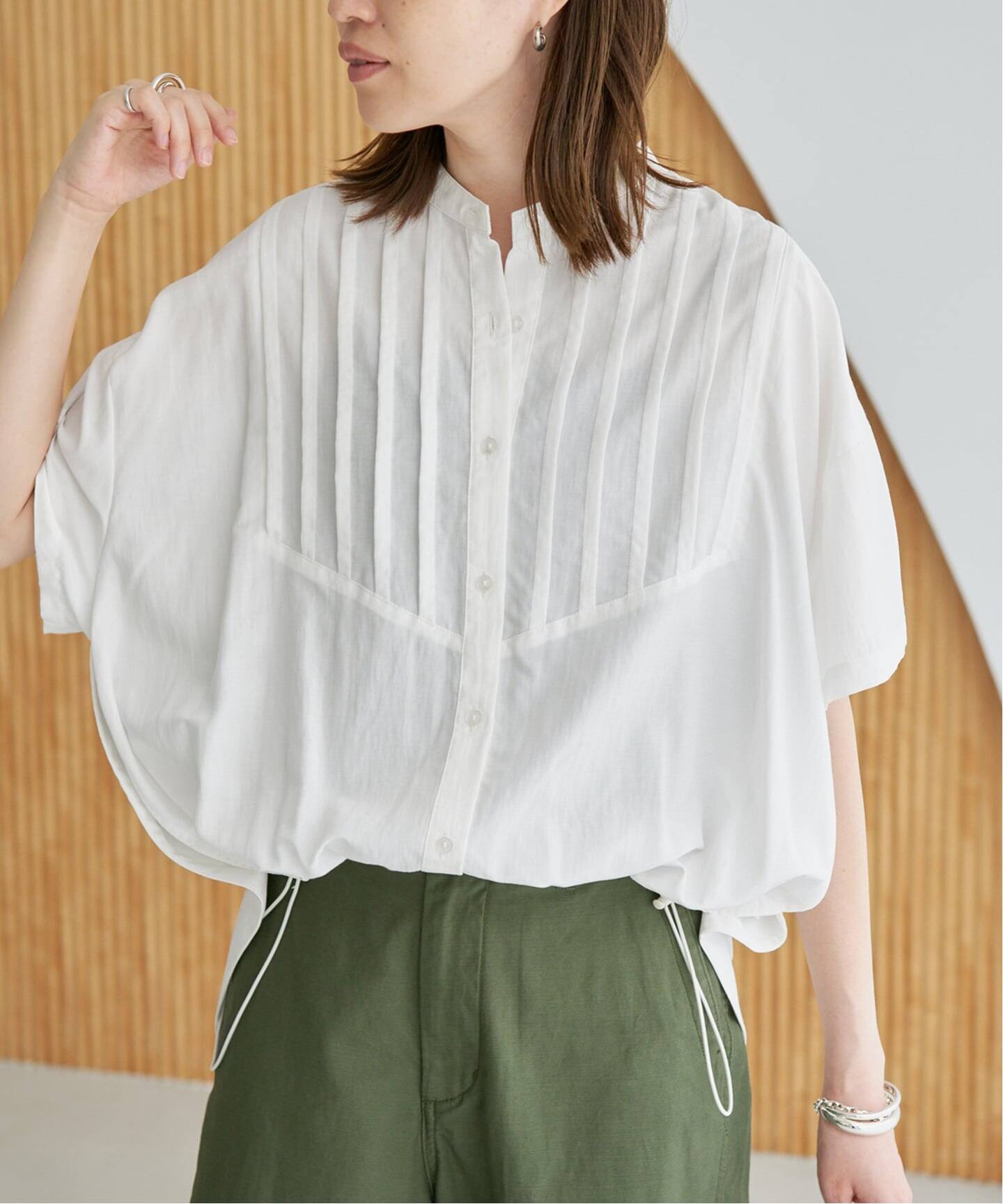 WEB・一部店舗限定》ピンタックスピンドルブラウス（シャツ／ブラウス 