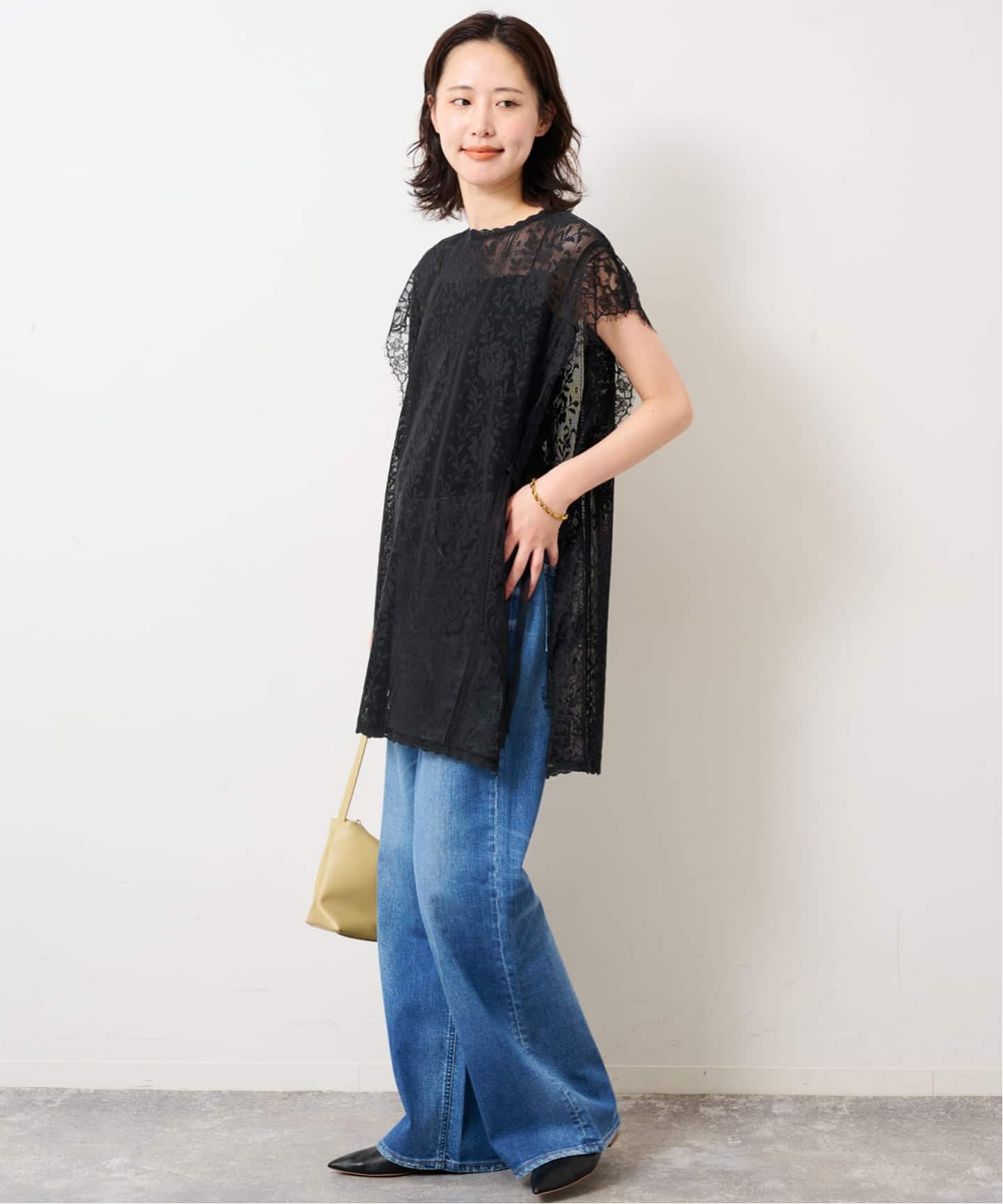 Lace layered チュニックブラウス（シャツ／ブラウス）｜SLOBE IENA