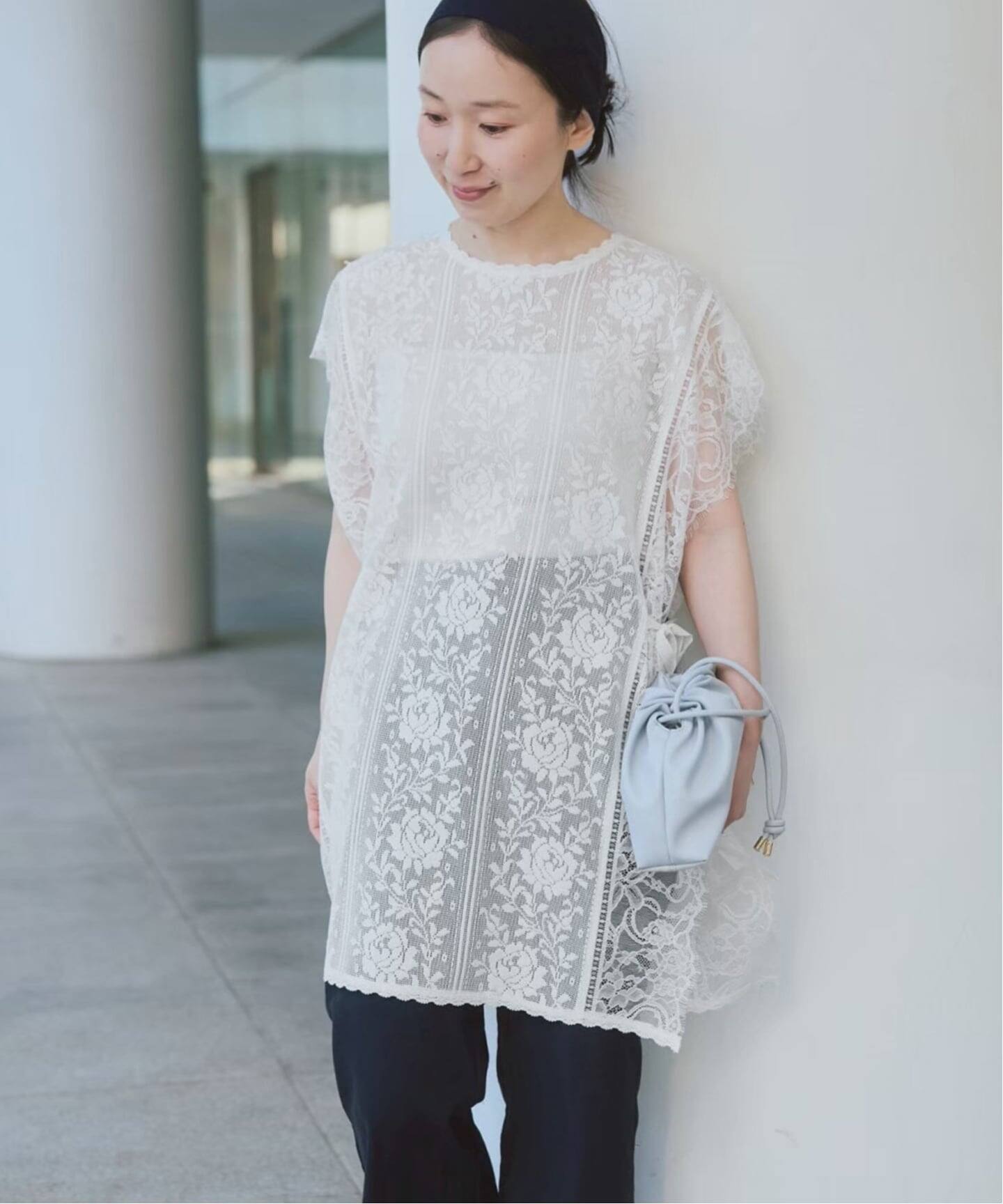 Lace layered チュニックブラウス（シャツ／ブラウス）｜SLOBE IENA