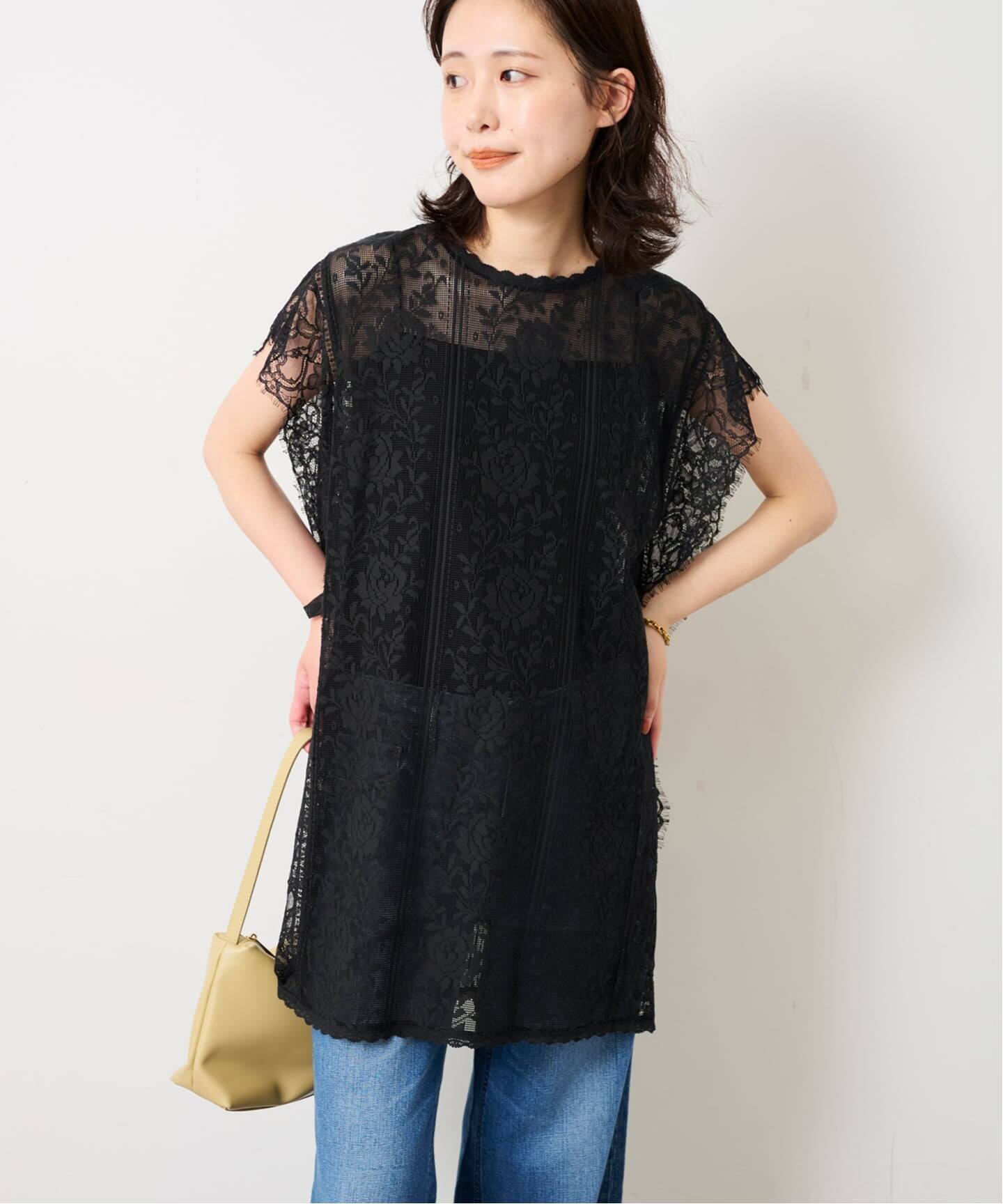 Lace layered チュニックブラウス（シャツ／ブラウス）｜SLOBE IENA 