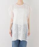 Lace layered チュニックブラウス