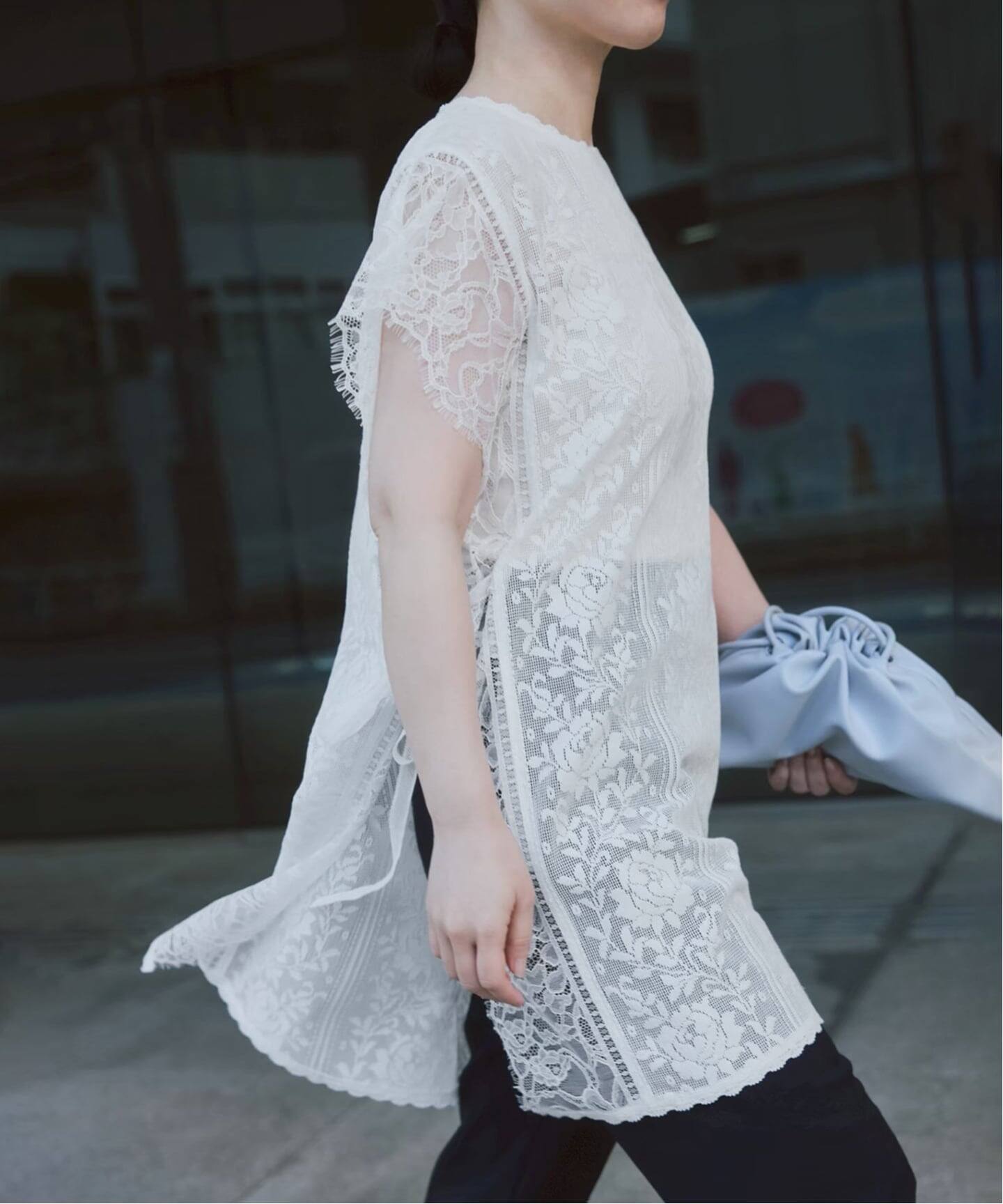 Lace layered チュニックブラウス（シャツ／ブラウス）｜SLOBE IENA 