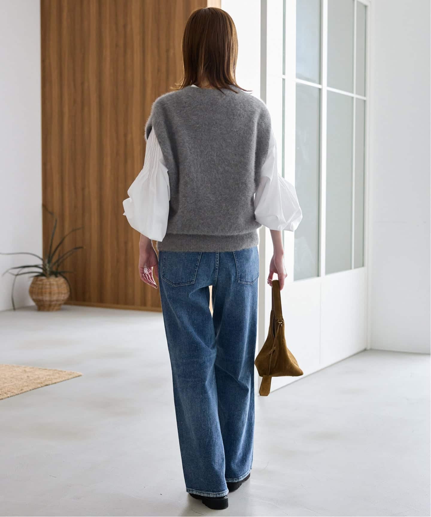 WEB限定/追加》ピンタックバルーンスリーブブラウス（シャツ／ブラウス